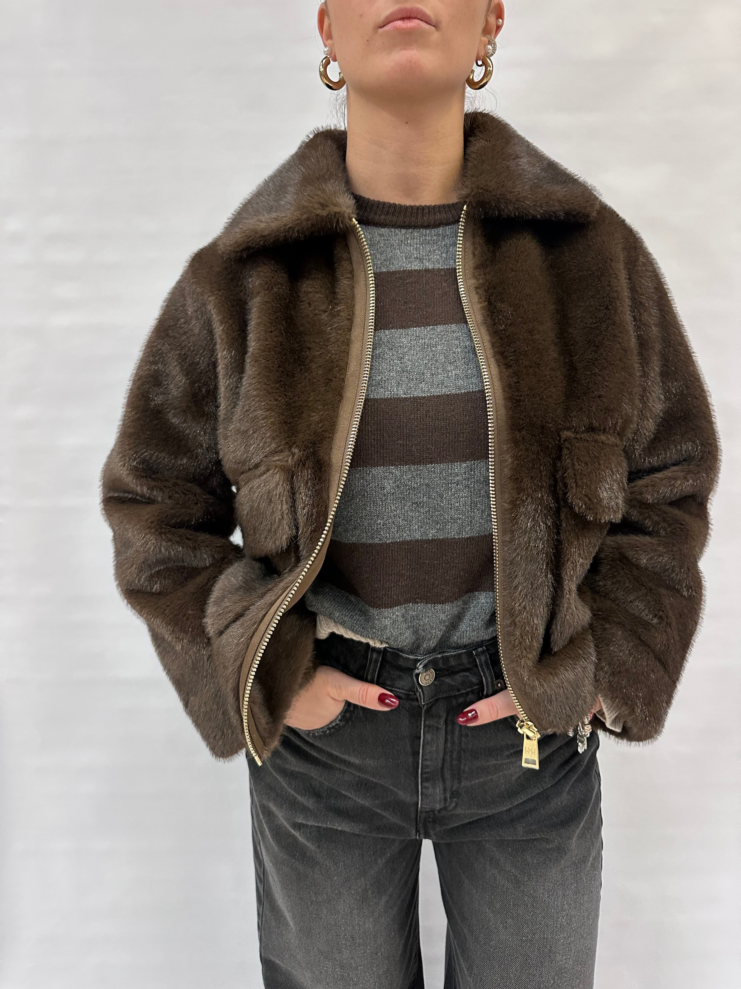 Pelliccia ecologica corta RINASCIMENTO - COD: CFC0122227003