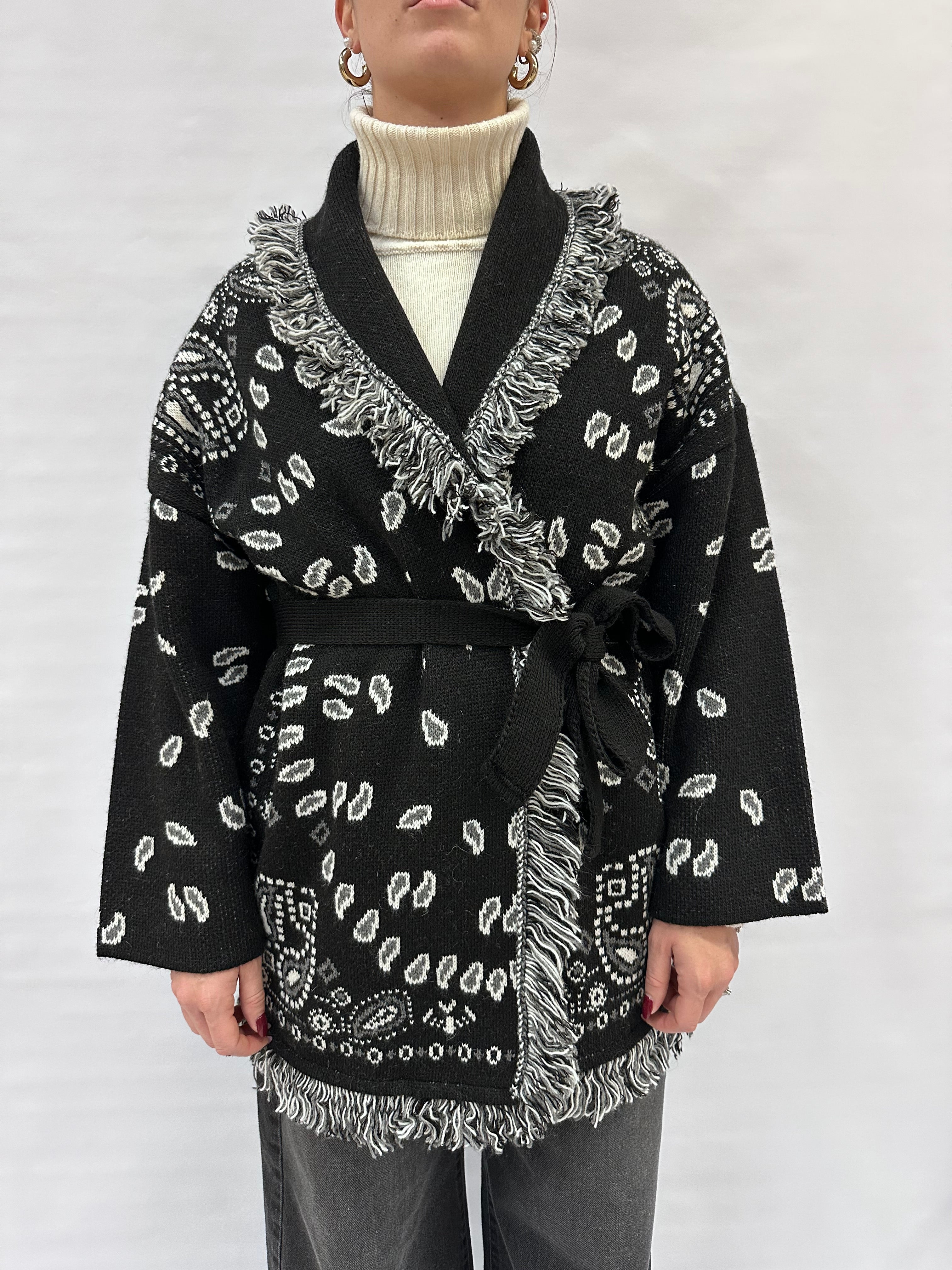 Cardigan TENSIONE IN trama Azteca - COD: W5HMG38A400