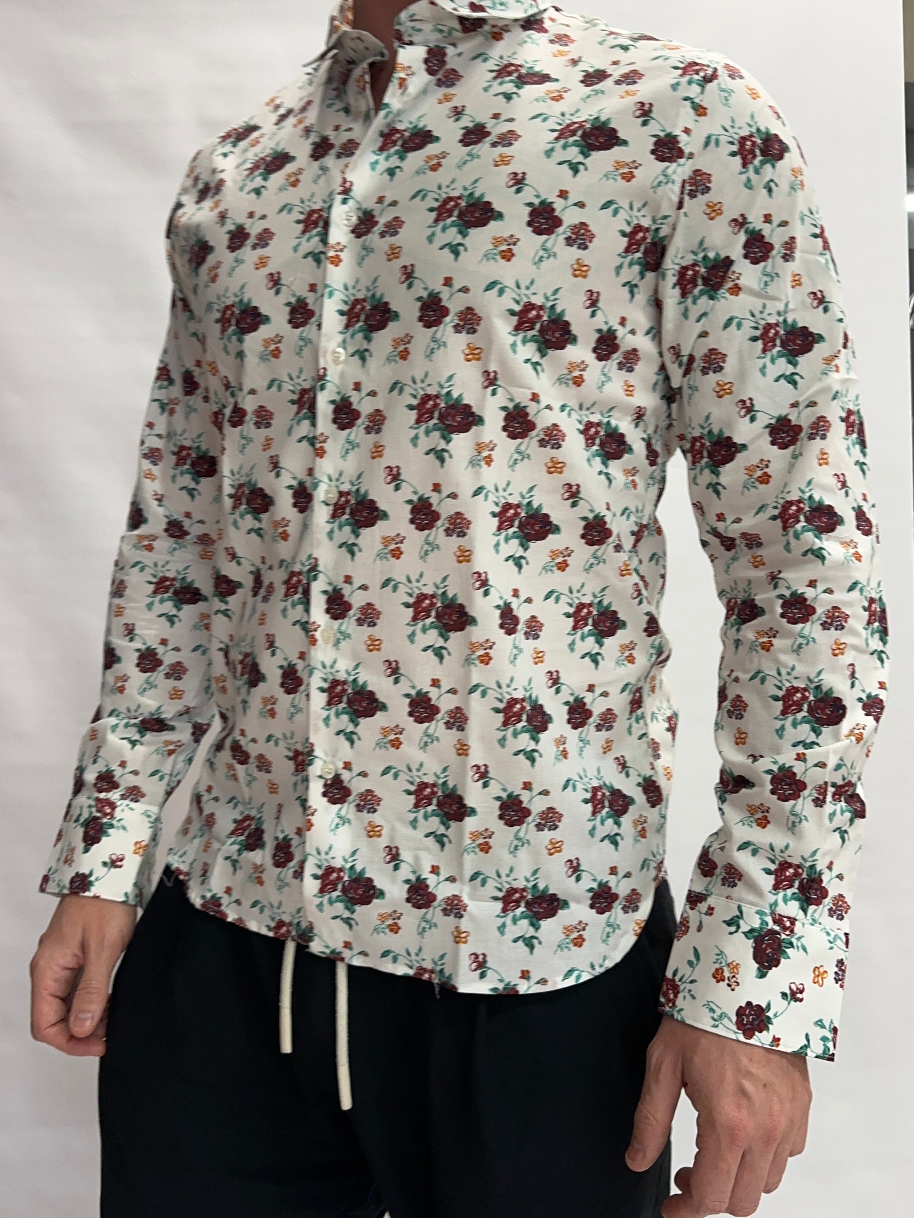 Camicia SL56 100% Cotone trama a piccole rose - Cod: CART54