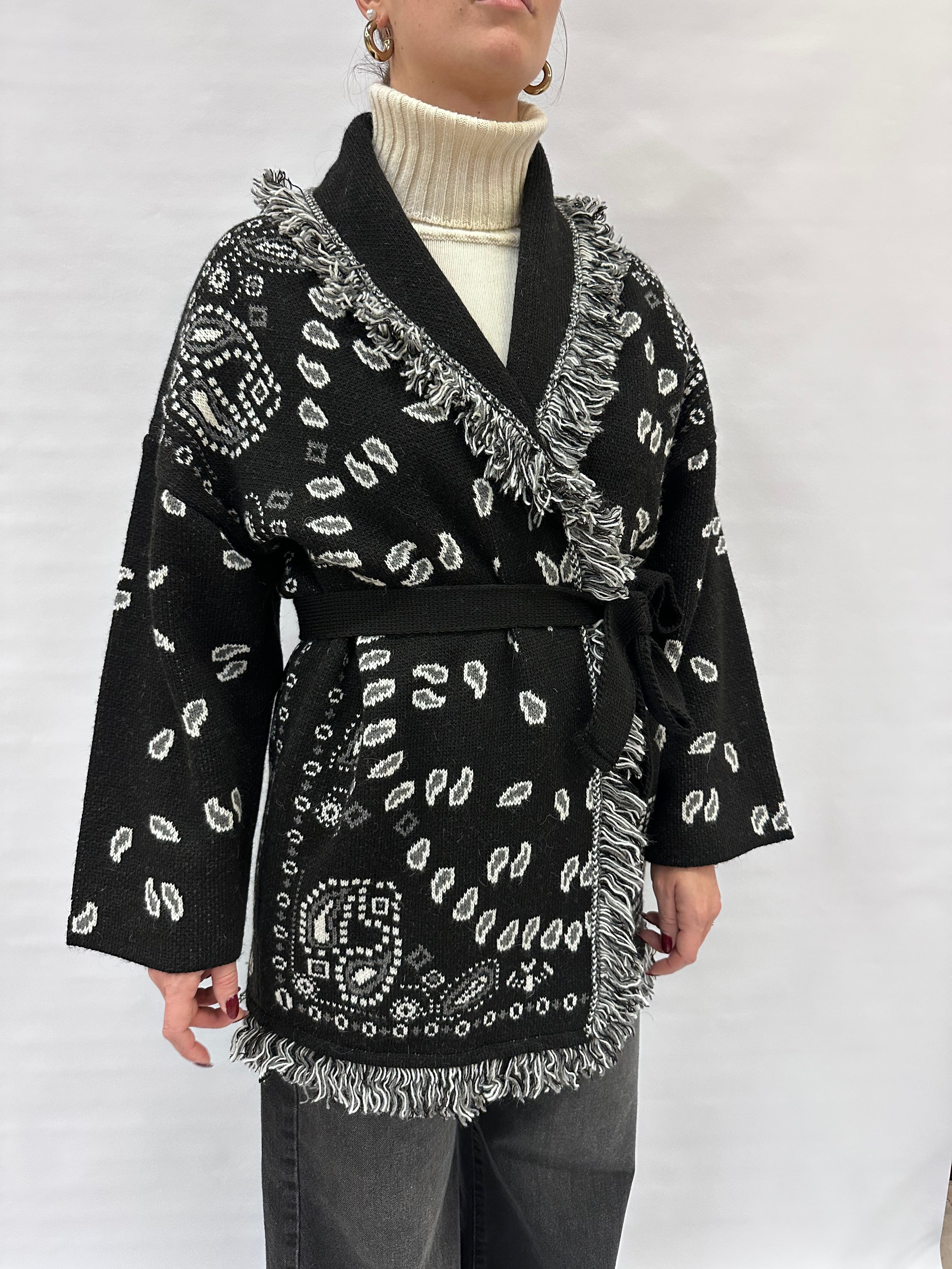 Cardigan TENSIONE IN trama Azteca - COD: W5HMG38A400