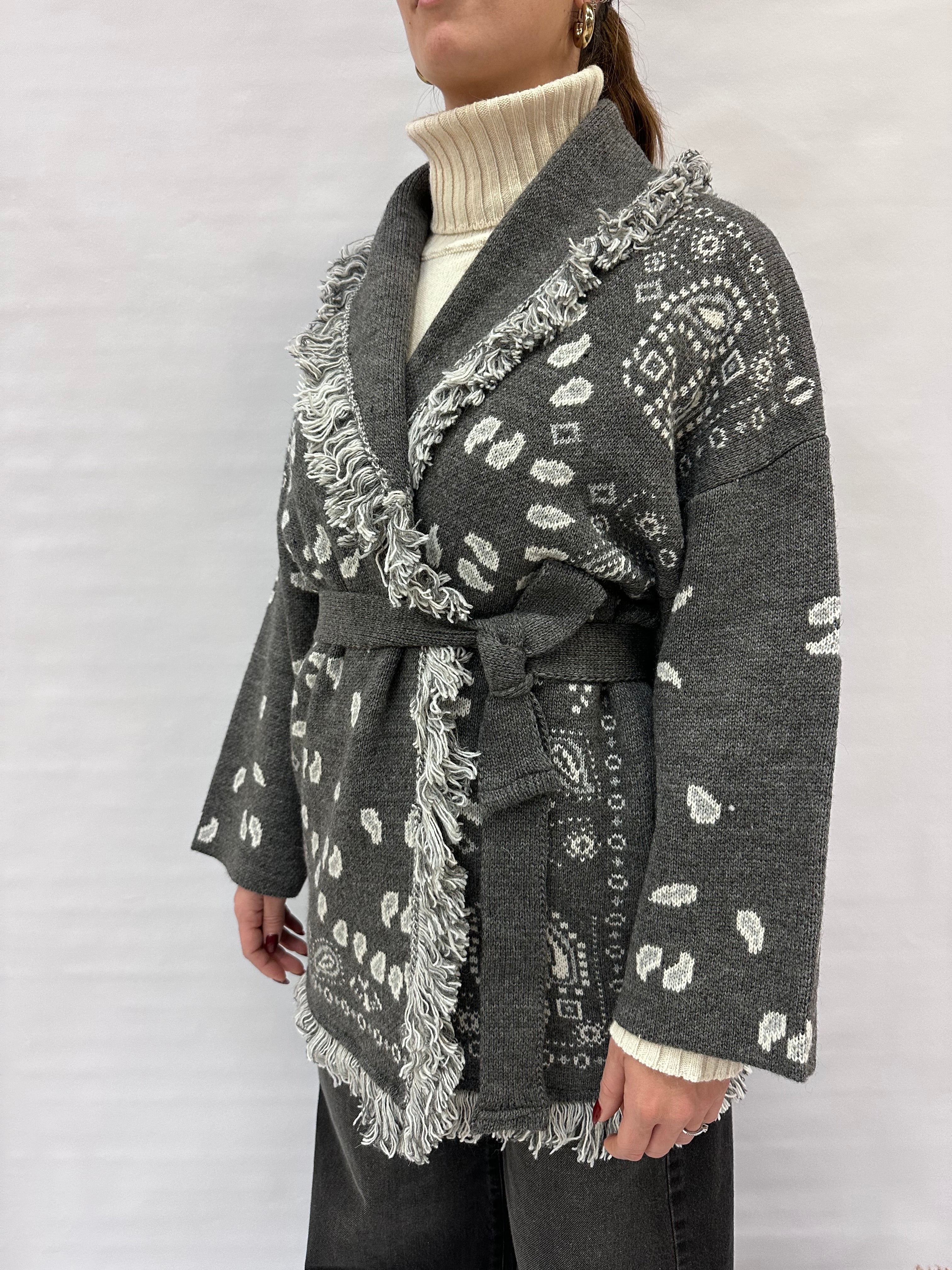 Cardigan TENSIONE IN trama Azteca - COD: W5HMG38A400