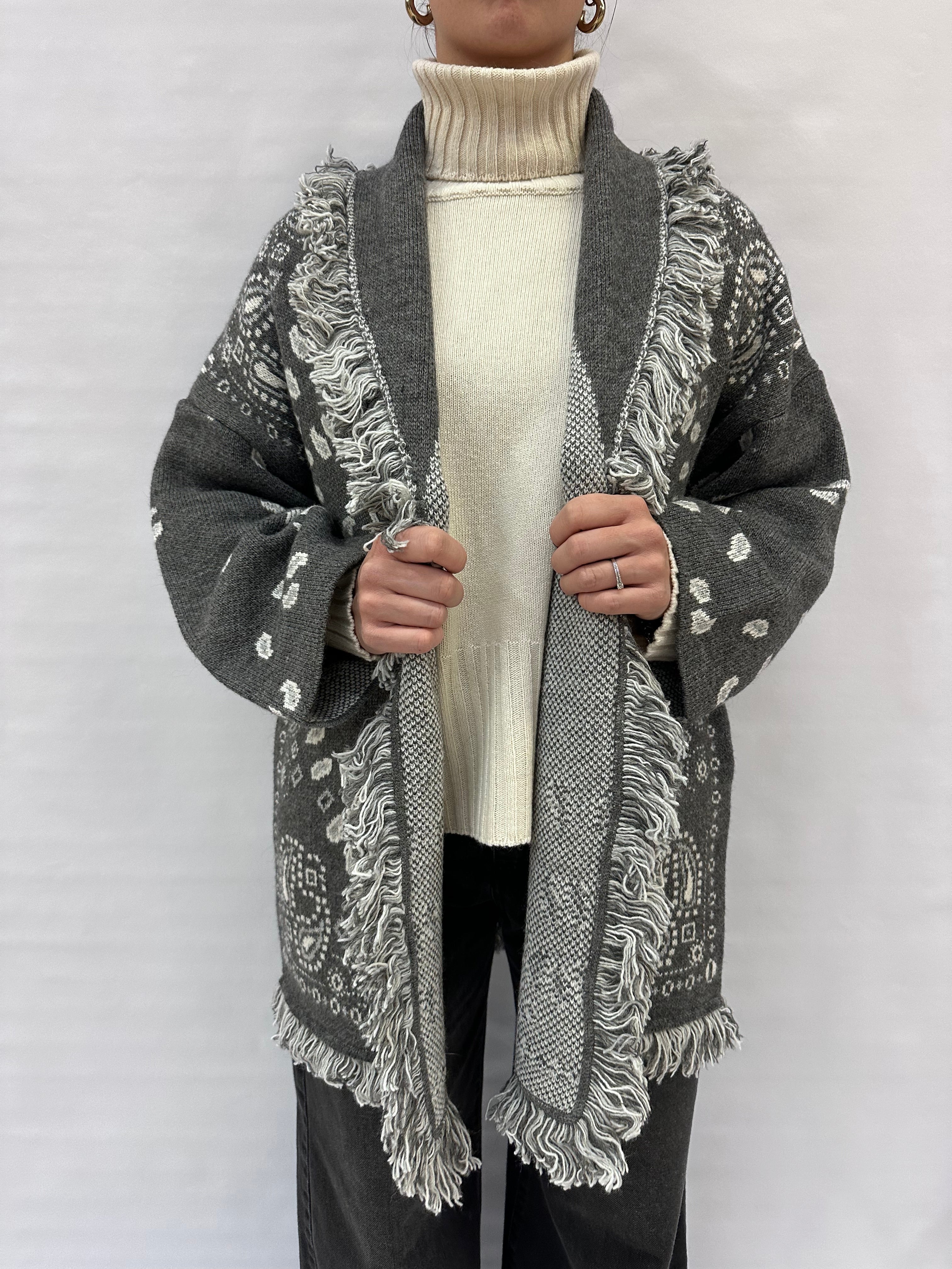 Cardigan TENSIONE IN trama Azteca - COD: W5HMG38A400