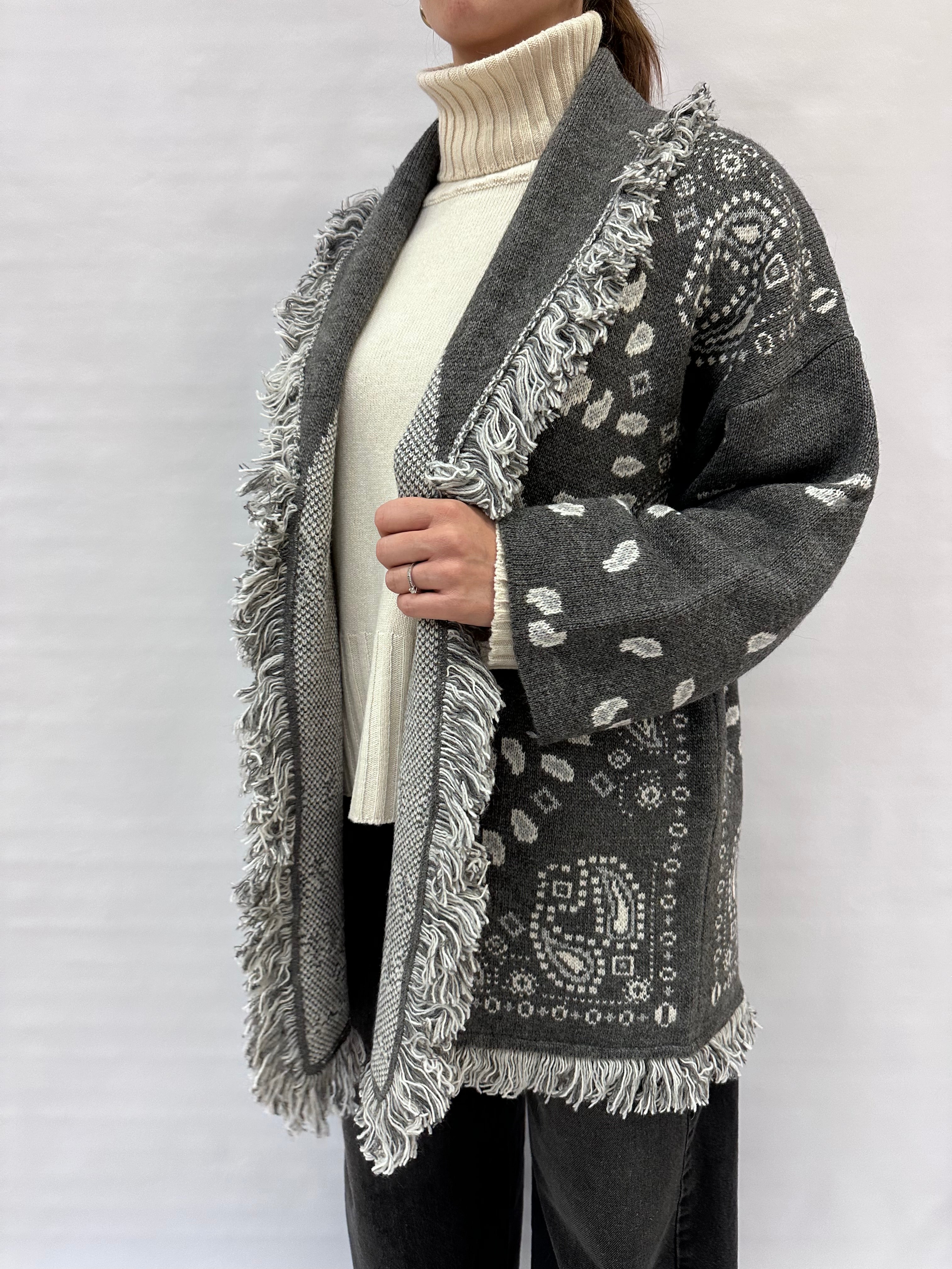 Cardigan TENSIONE IN trama Azteca - COD: W5HMG38A400