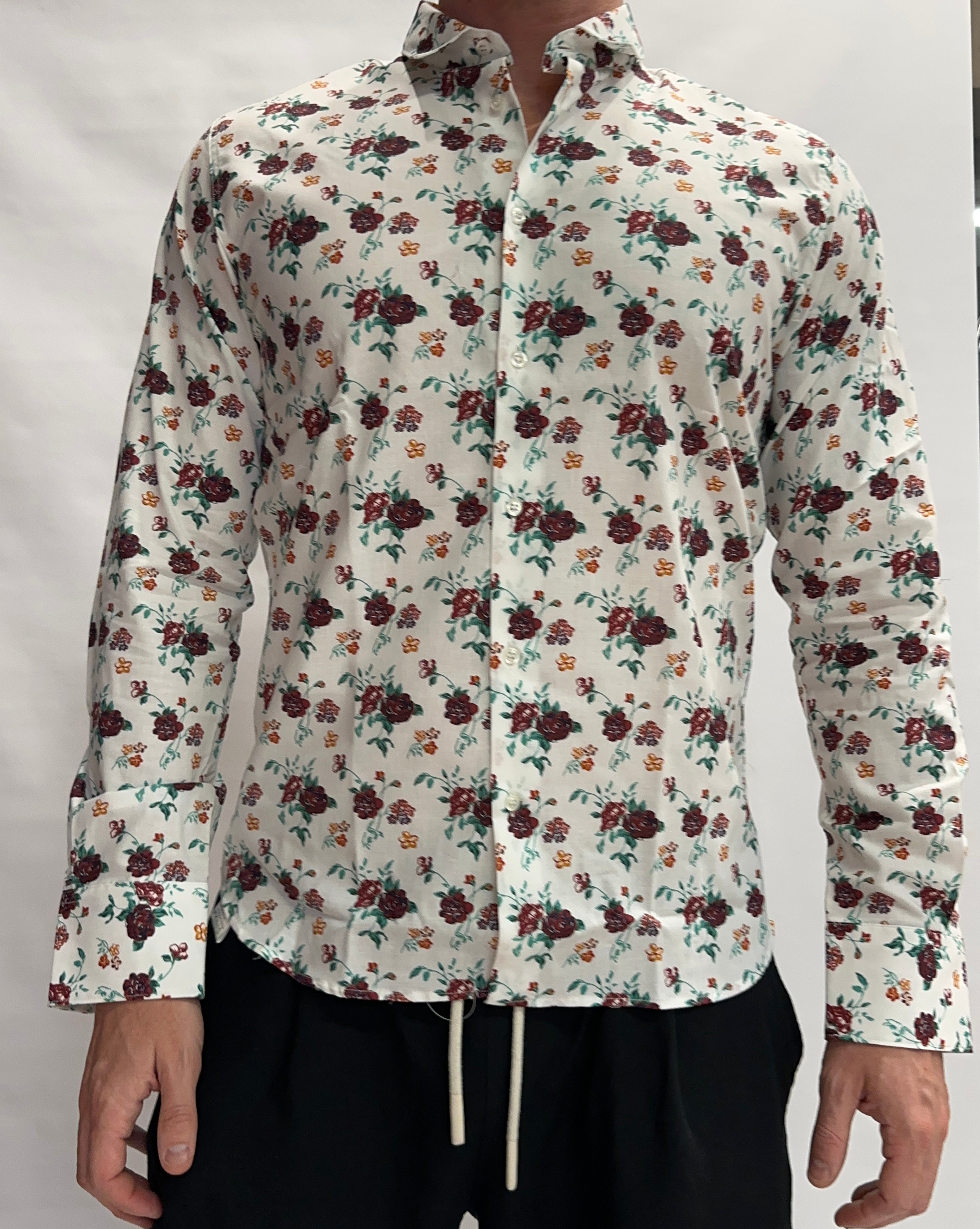 Camicia SL56 100% Cotone trama a piccole rose - Cod: CART54