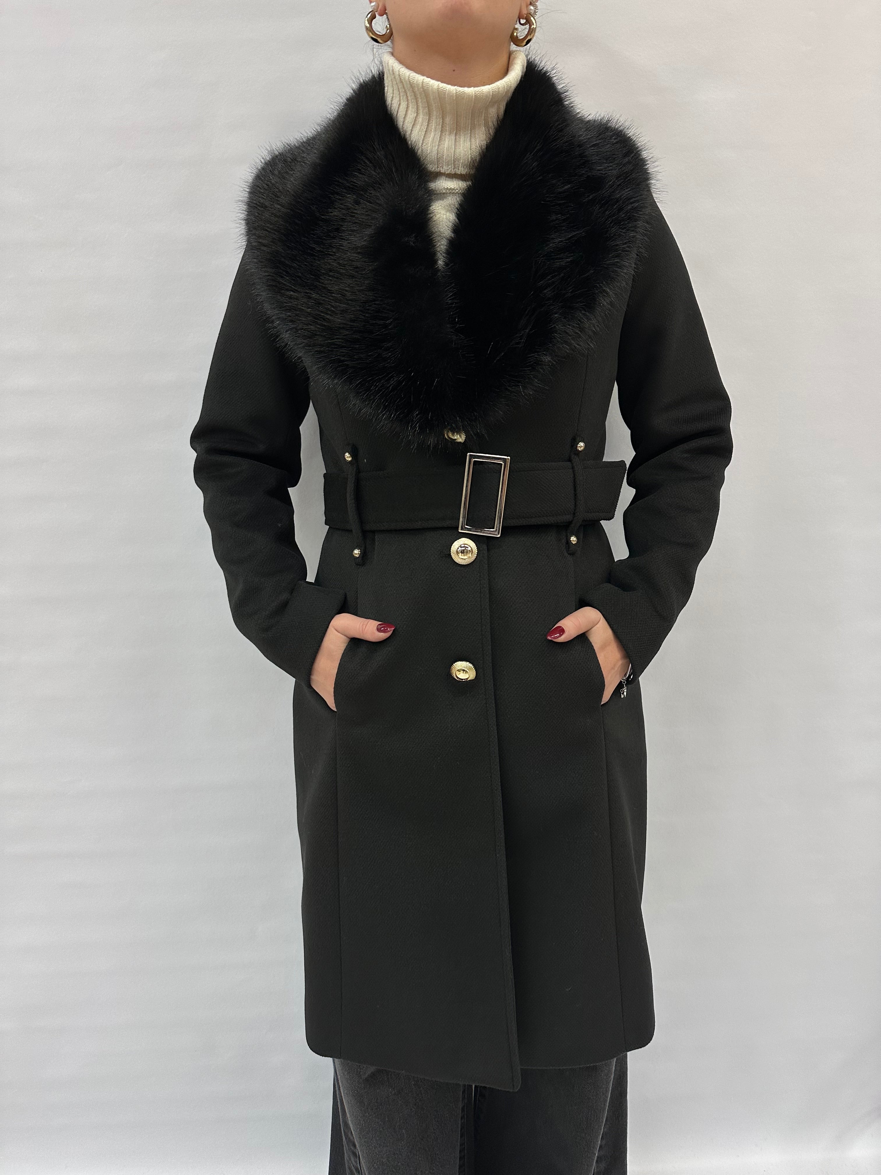 Cappotto RINASCIMENTO con pelo ecologico removibile - COD: CFC0121899003