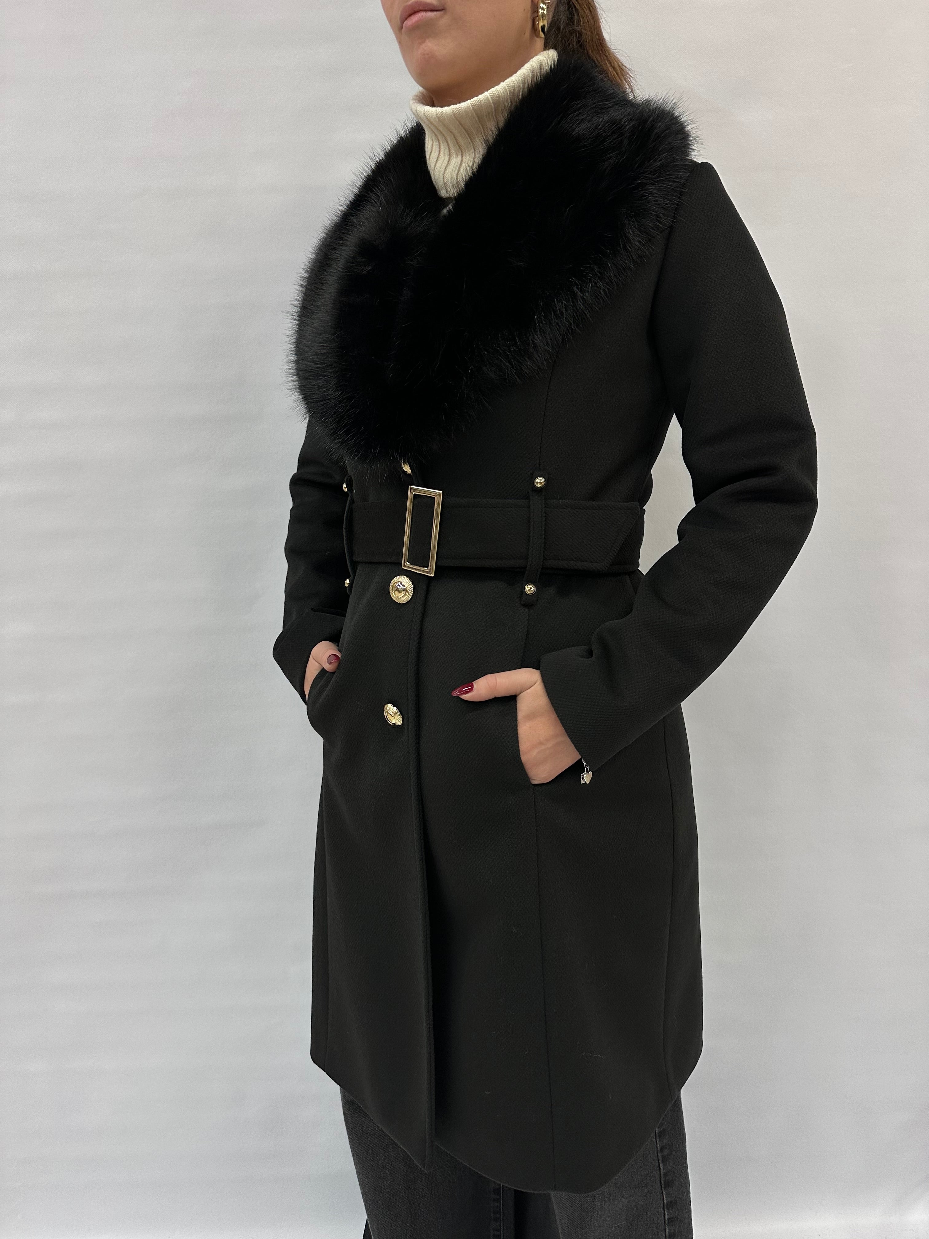 Cappotto RINASCIMENTO con pelo ecologico removibile - COD: CFC0121899003