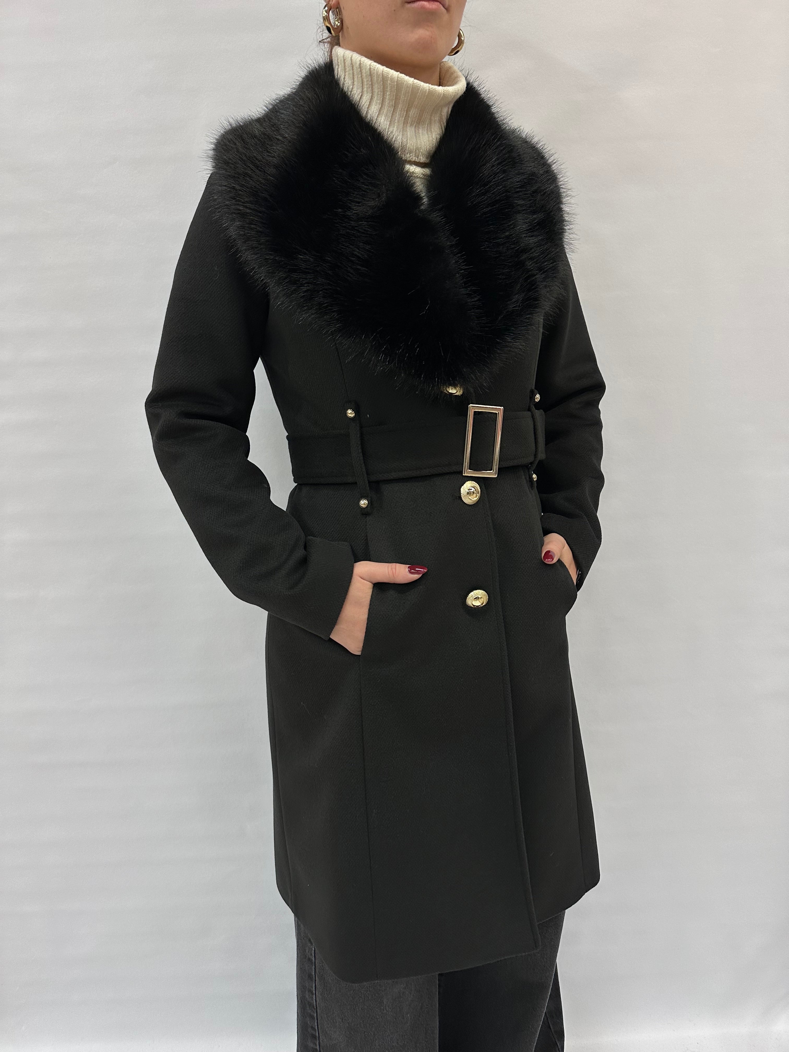Cappotto RINASCIMENTO con pelo ecologico removibile - COD: CFC0121899003