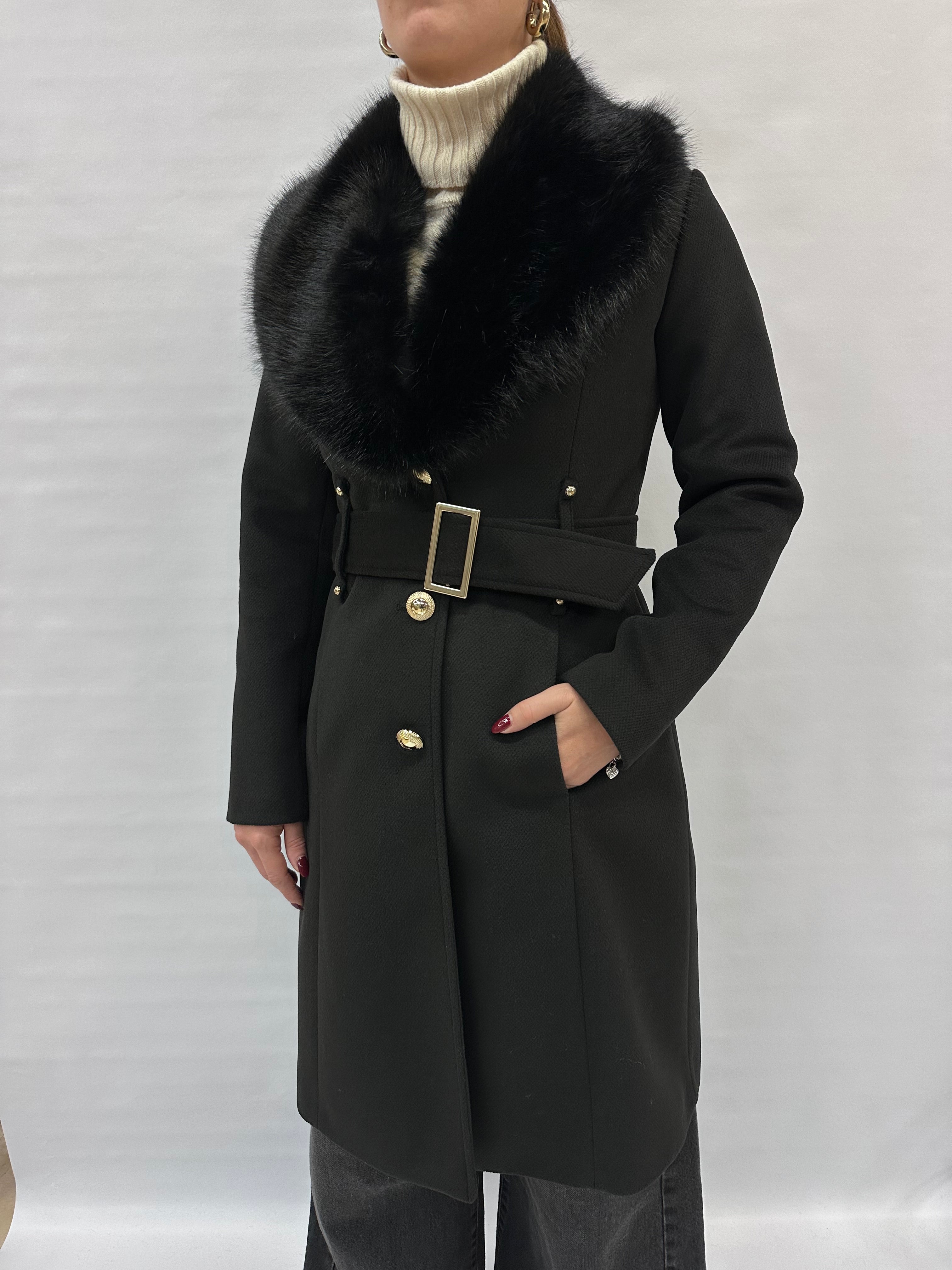 Cappotto RINASCIMENTO con pelo ecologico removibile - COD: CFC0121899003