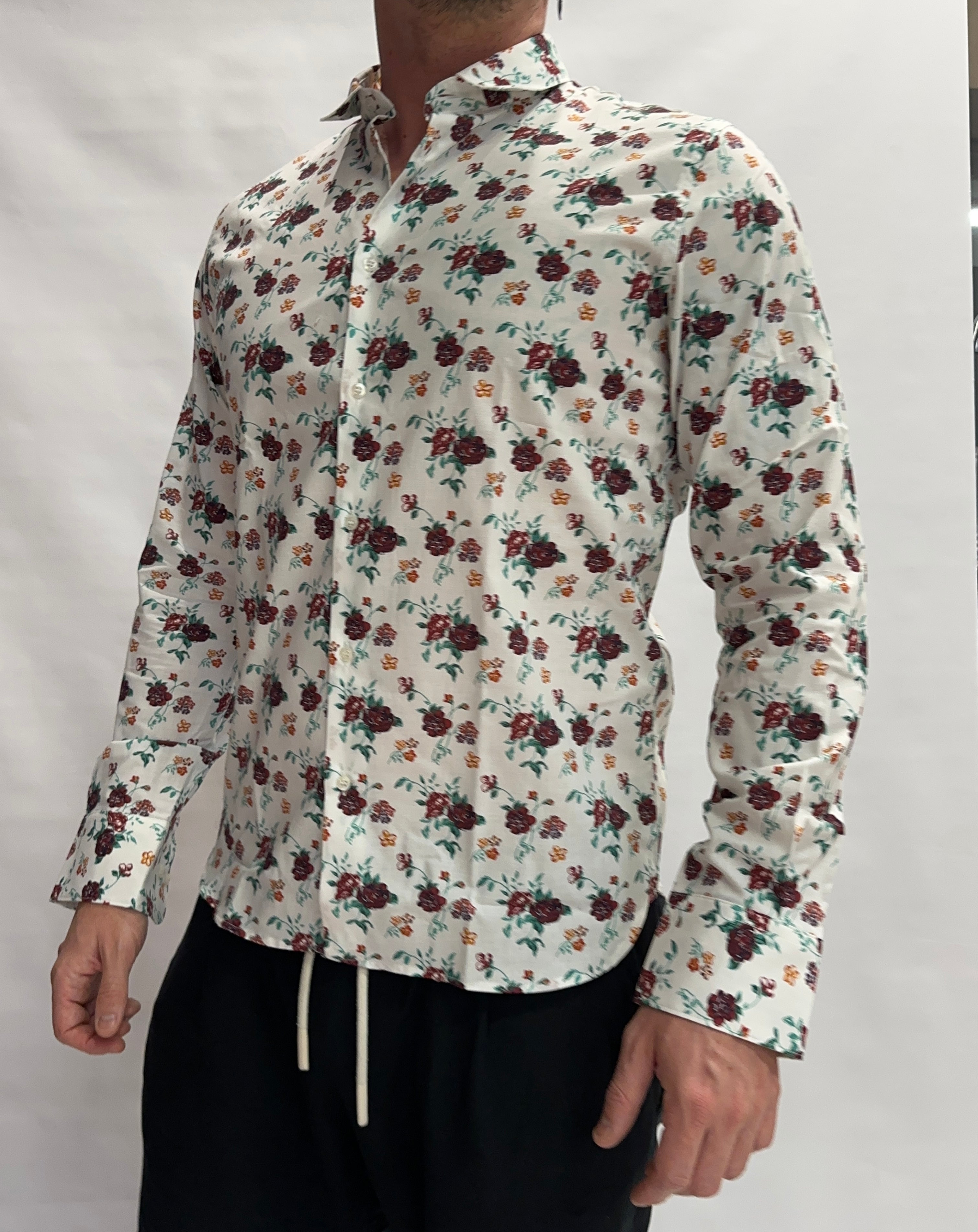 Camicia SL56 100% Cotone trama a piccole rose - Cod: CART54