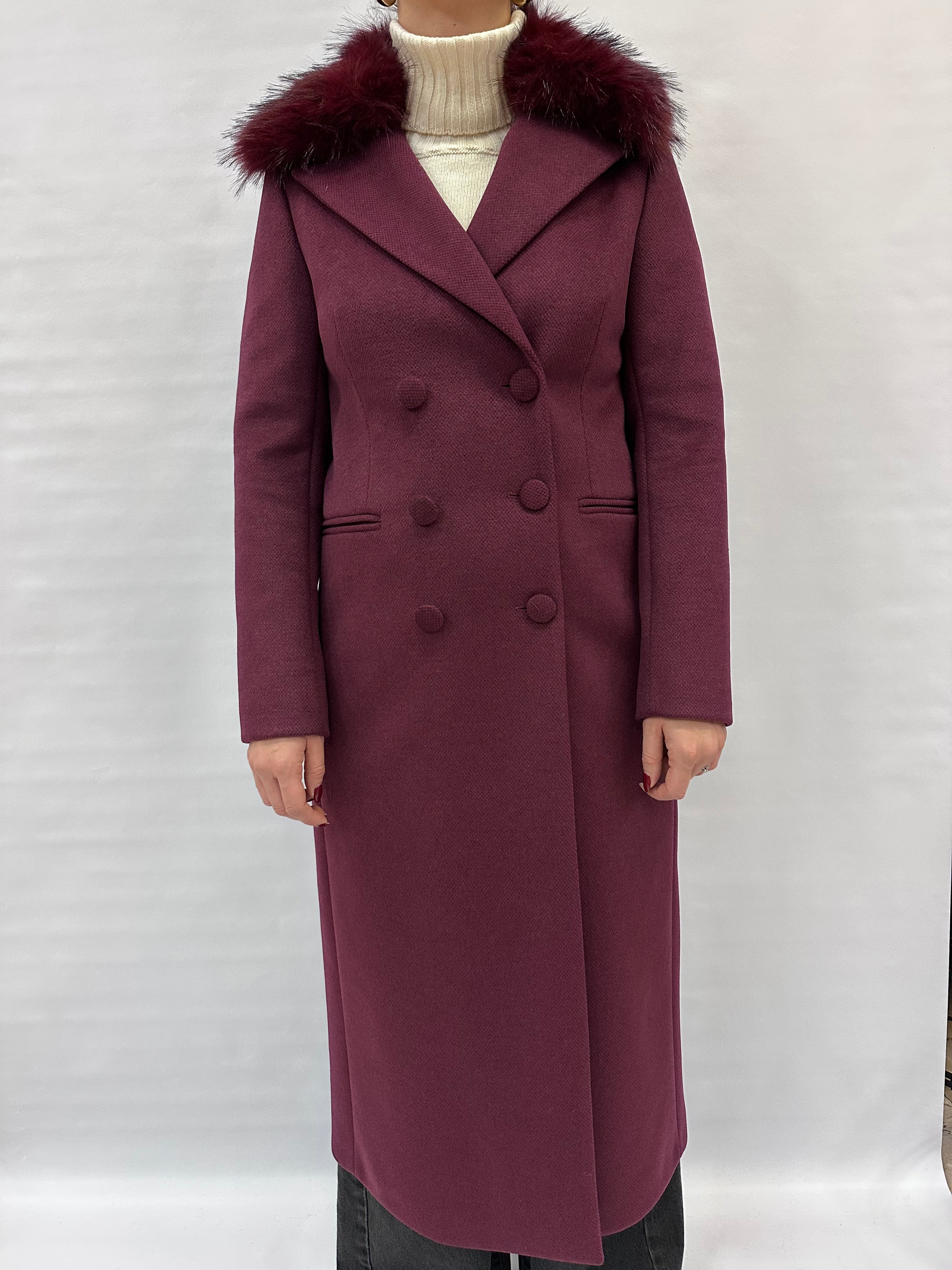 Cappotto RINASCIMENTO lungo con pelo ecologico removibile - COD: CFC0125845003