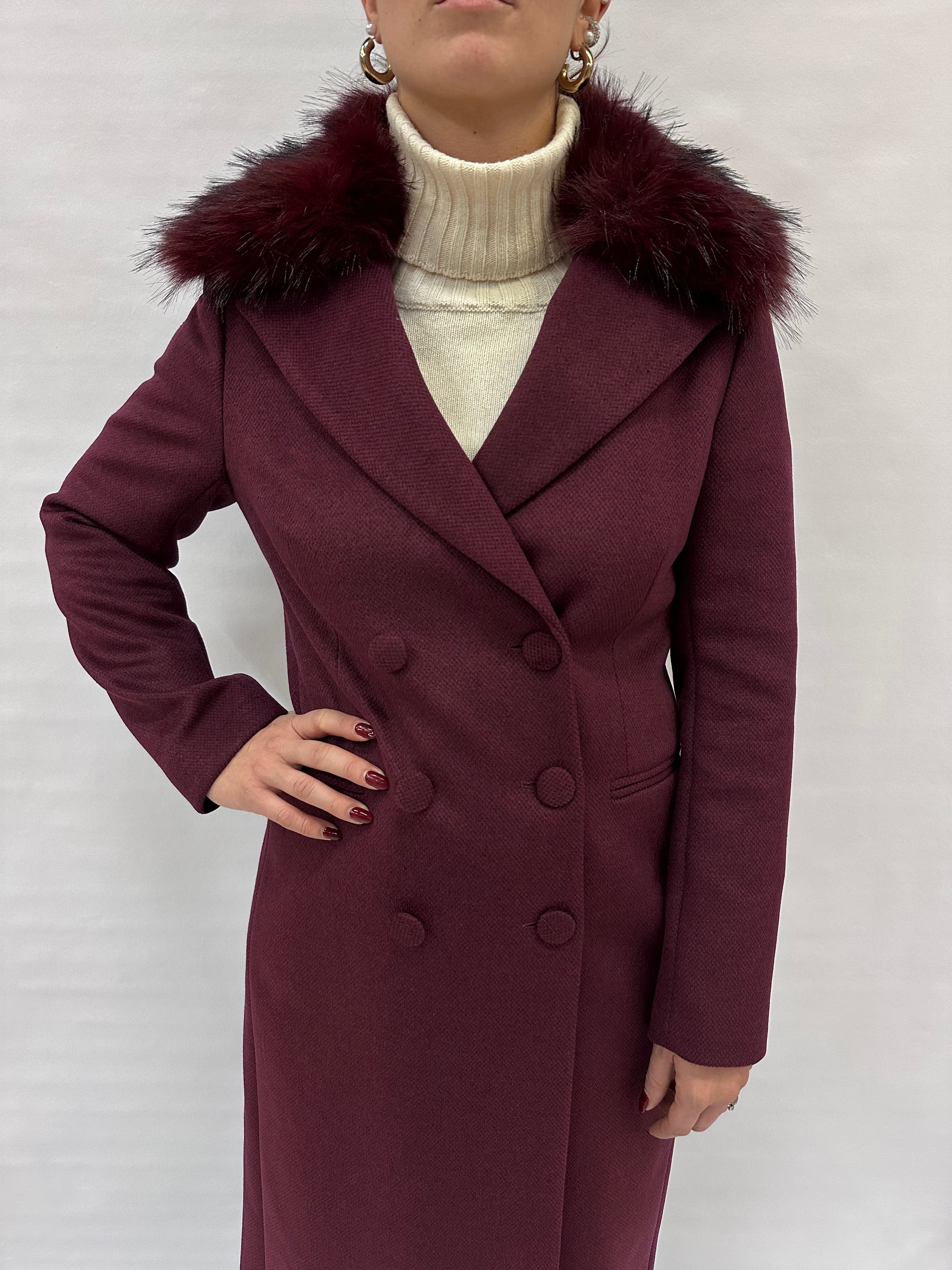 Cappotto RINASCIMENTO lungo con pelo ecologico removibile - COD: CFC0125845003