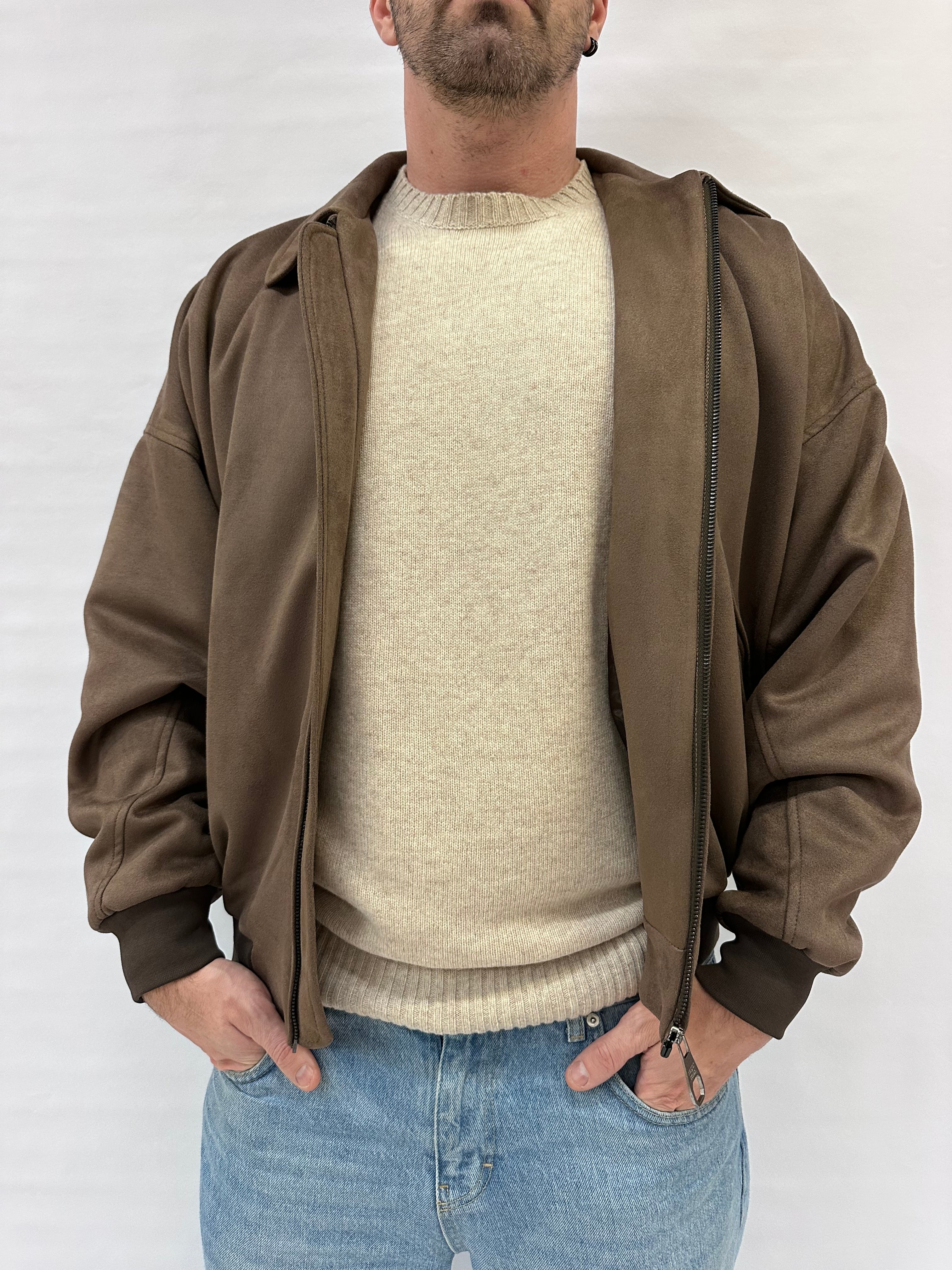 Bomber XAGON MAN in ecopelle scamosciata - Cod: ZUGB35