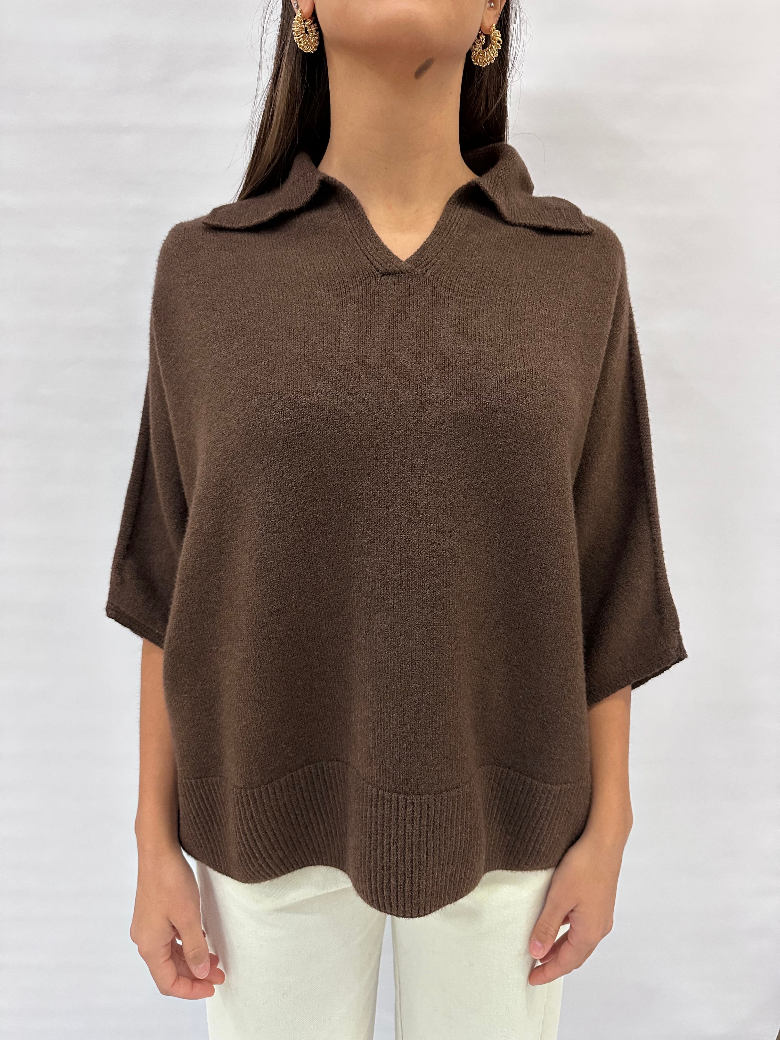 Polo TENSIONE IN Oversize manica 3/4 , COD: D80886