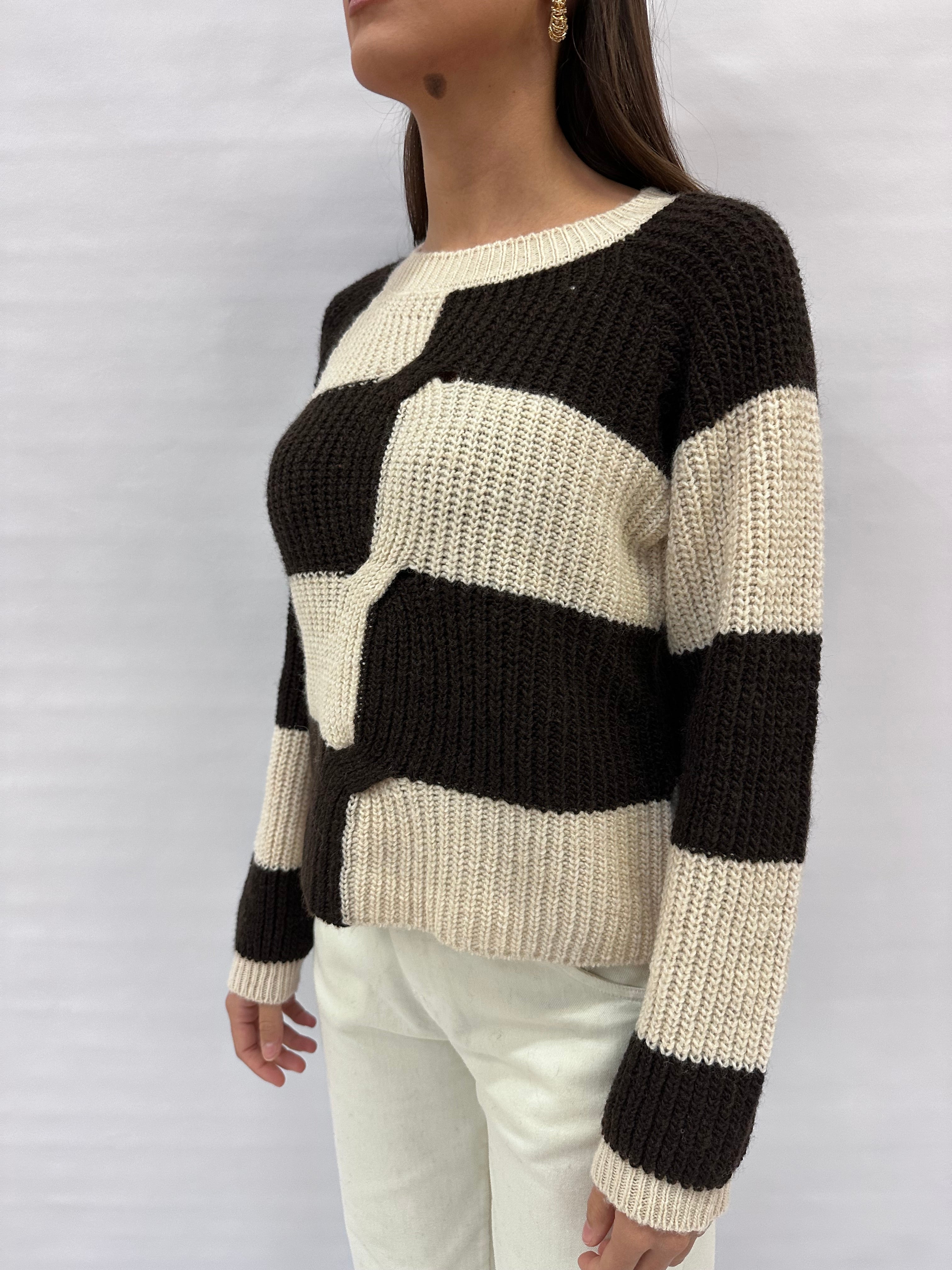 Maglione BLUEJOINT asciutta a scacchi Cioccolato/Panna , COD: 78245