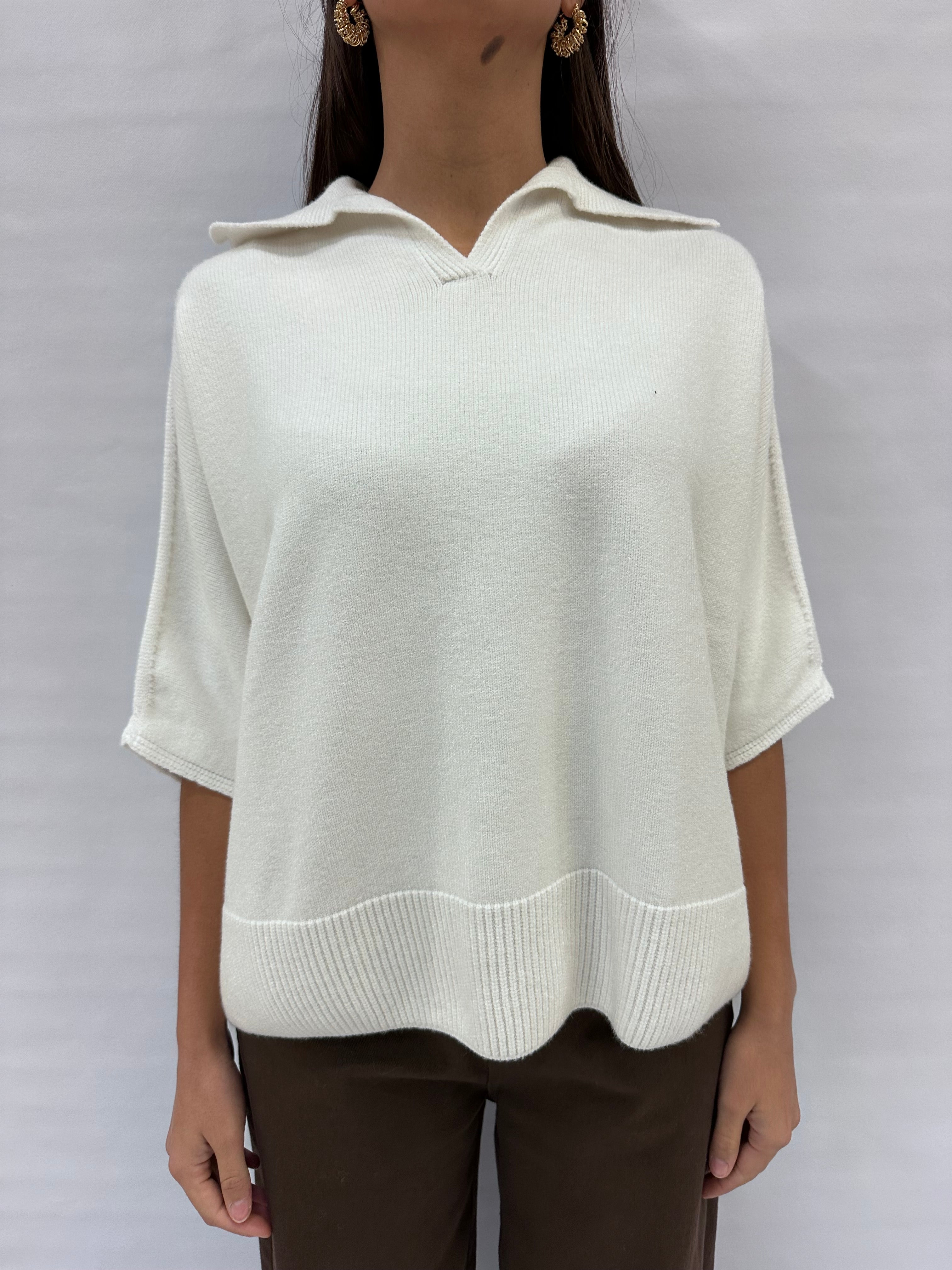 Polo TENSIONE IN Oversize manica 3/4 , COD: D80886