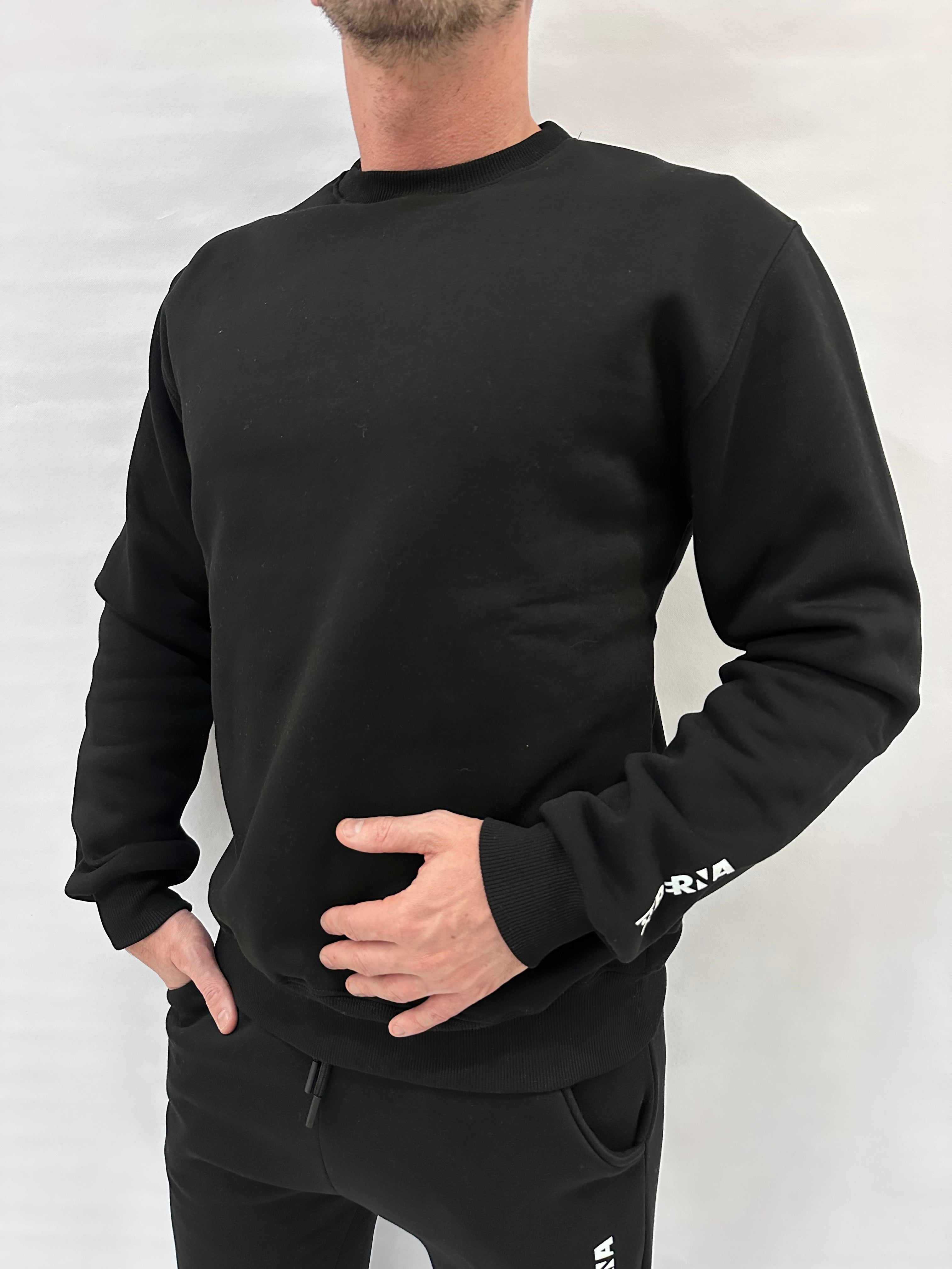 Felpa BERNA girocollo, senza cappuccio, interno felpato disponibile anche con pantalone in coordinato , COD: 2520201