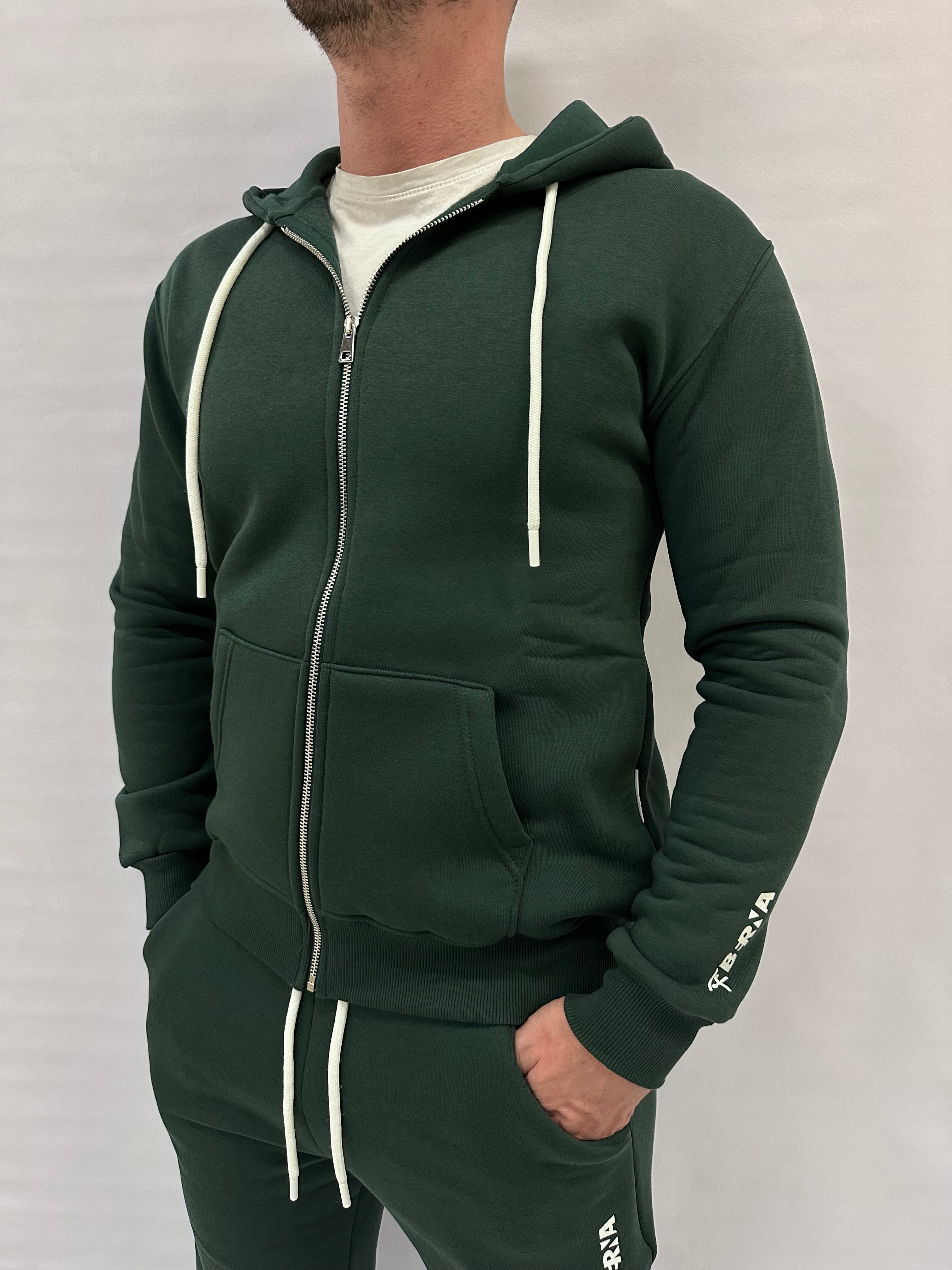 Felpa BERNA tuta con cappuccio e zip disponibile anche con pantalone in coordinato , COD: 252018193