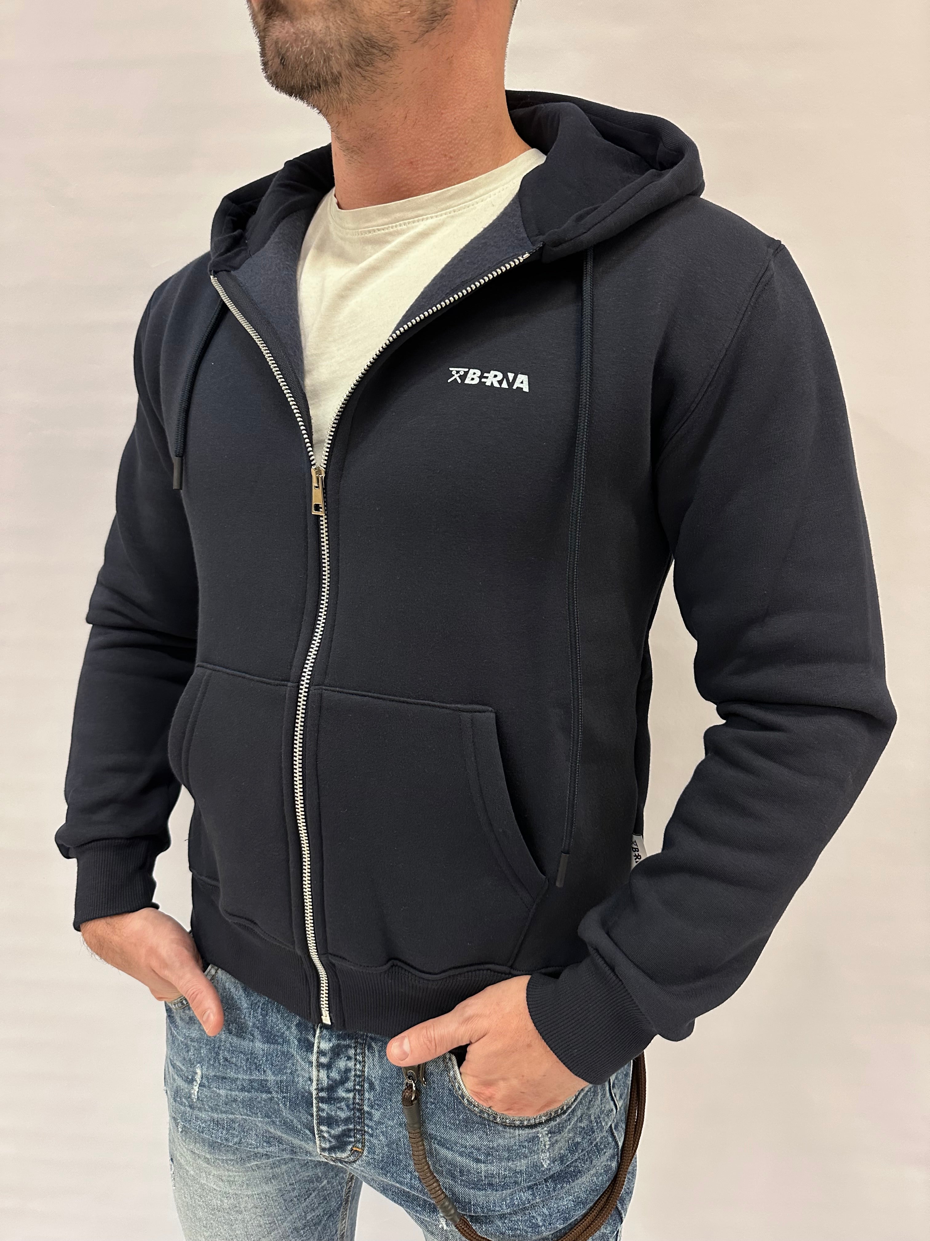 Felpa BERNA tuta con cappuccio e zip , COD: 2460853