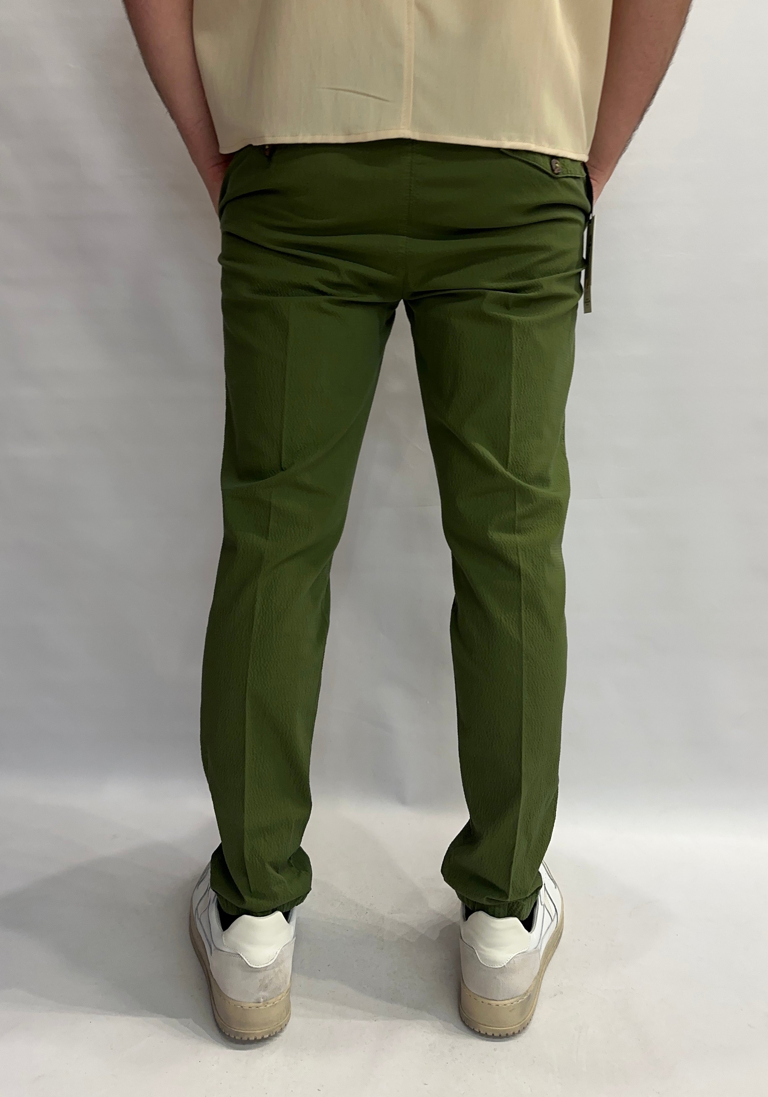 Pantalone BERNA modello chino in tessuto operato - COD: 261391318