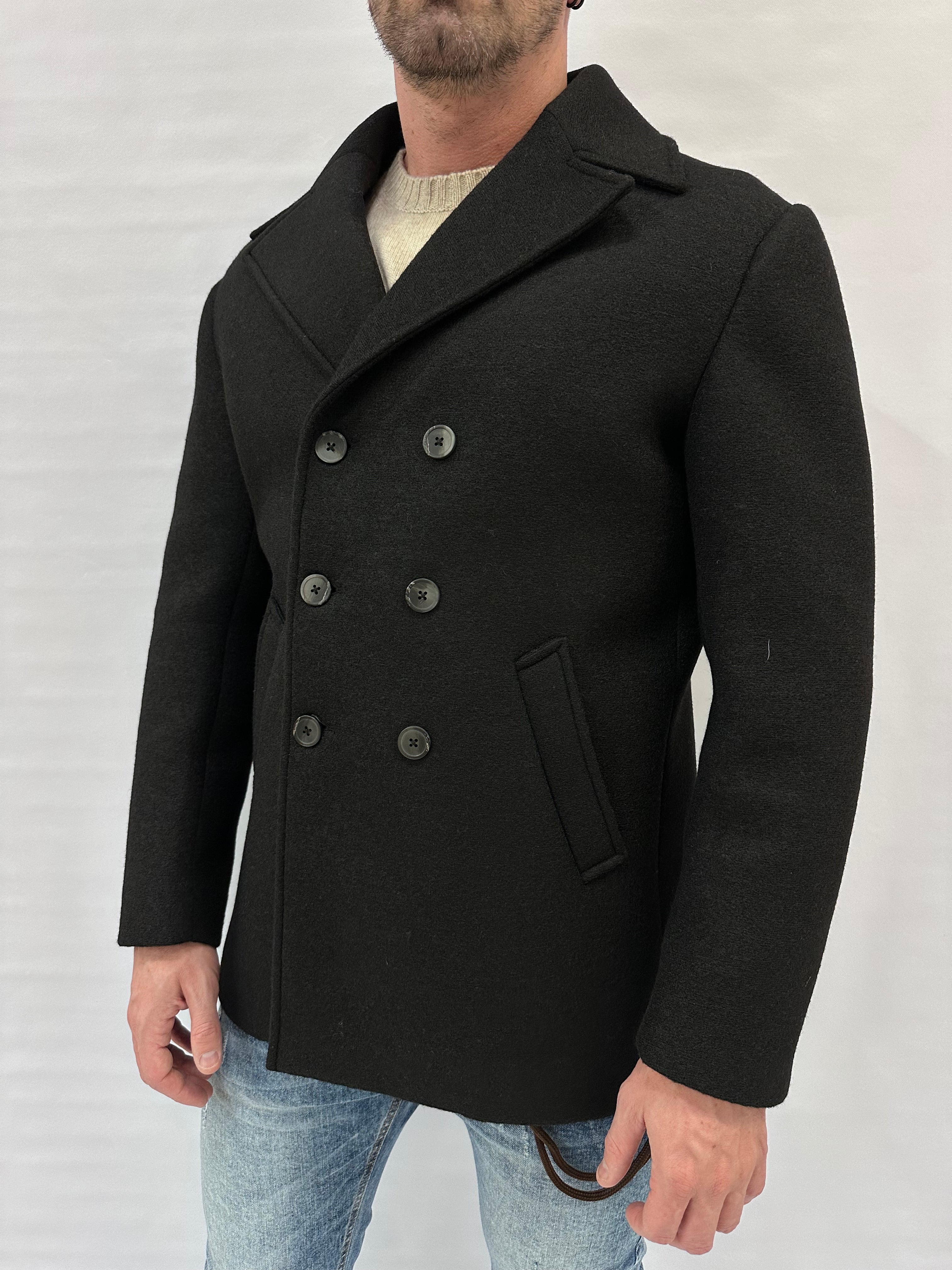 Cappotto XAGON MAN doppiopetto in viscosa/lana - Cod: PCPSTA