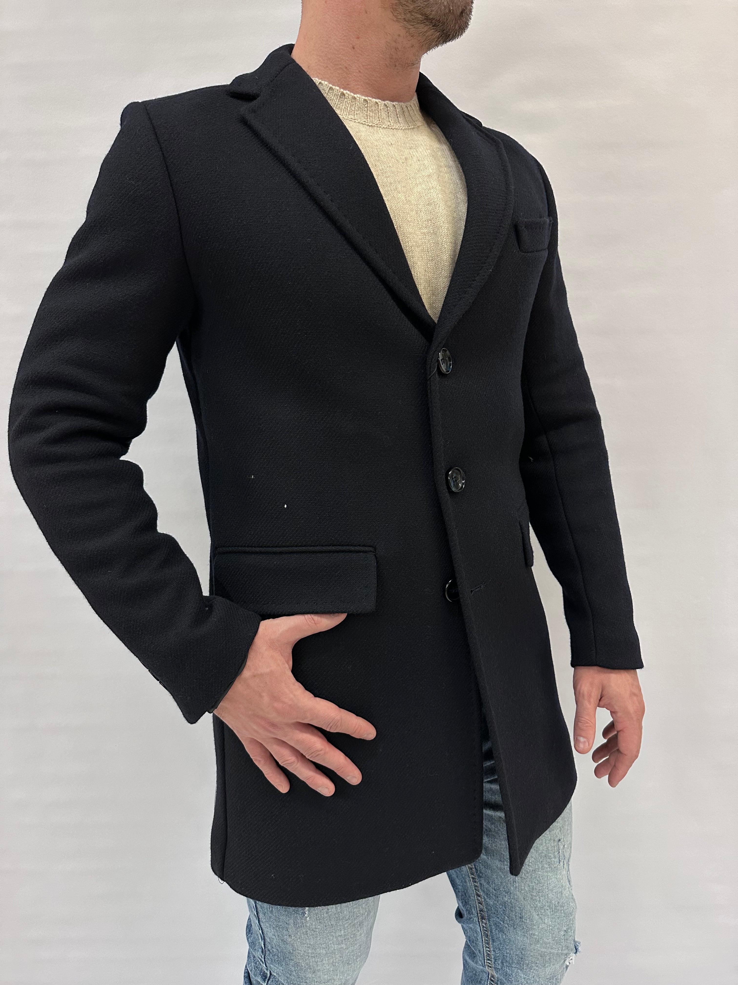 Cappotto XAGON MAN monopetto in lana - Cod: PC62CO
