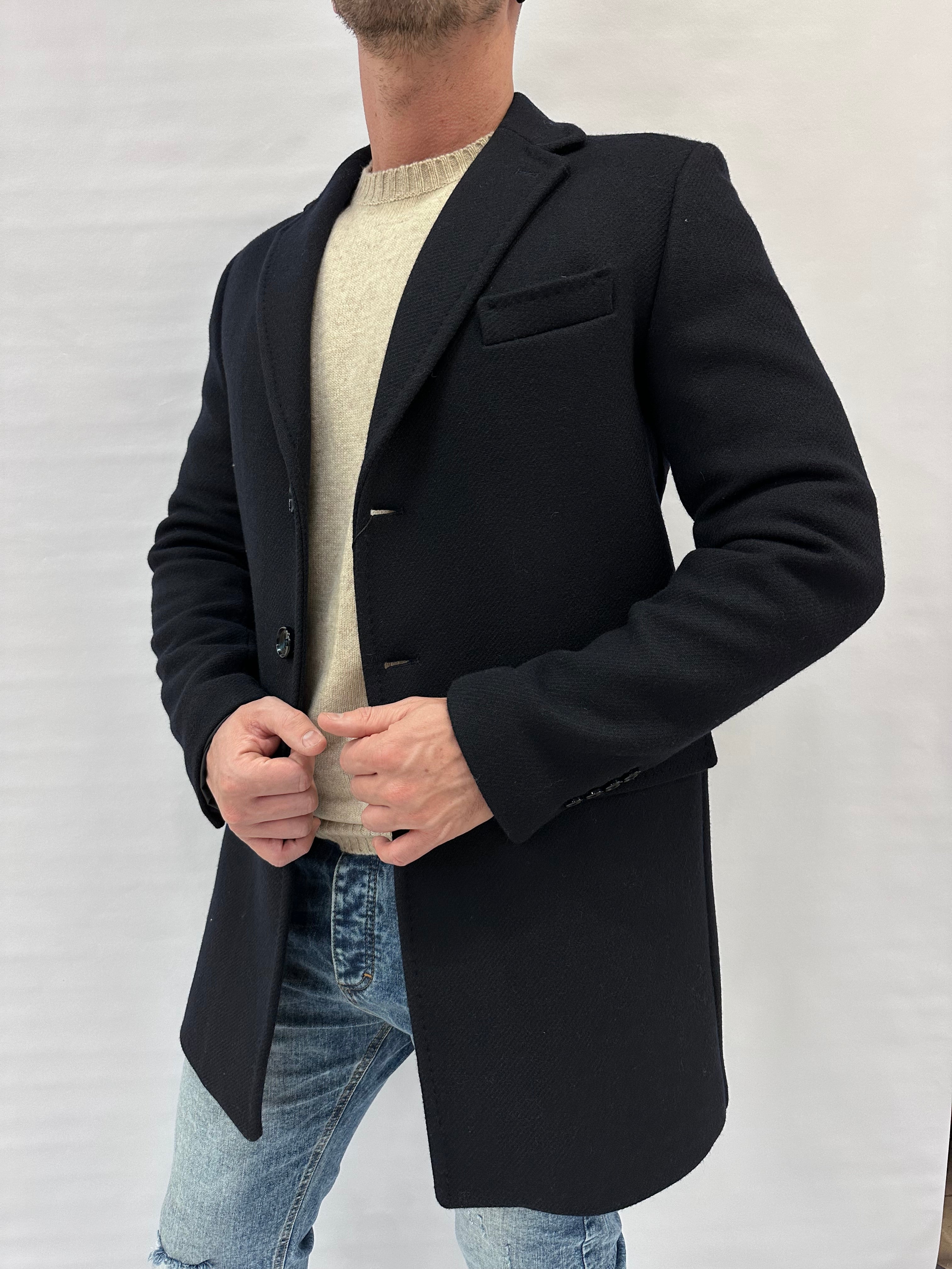 Cappotto XAGON MAN monopetto in lana - Cod: PC62CO