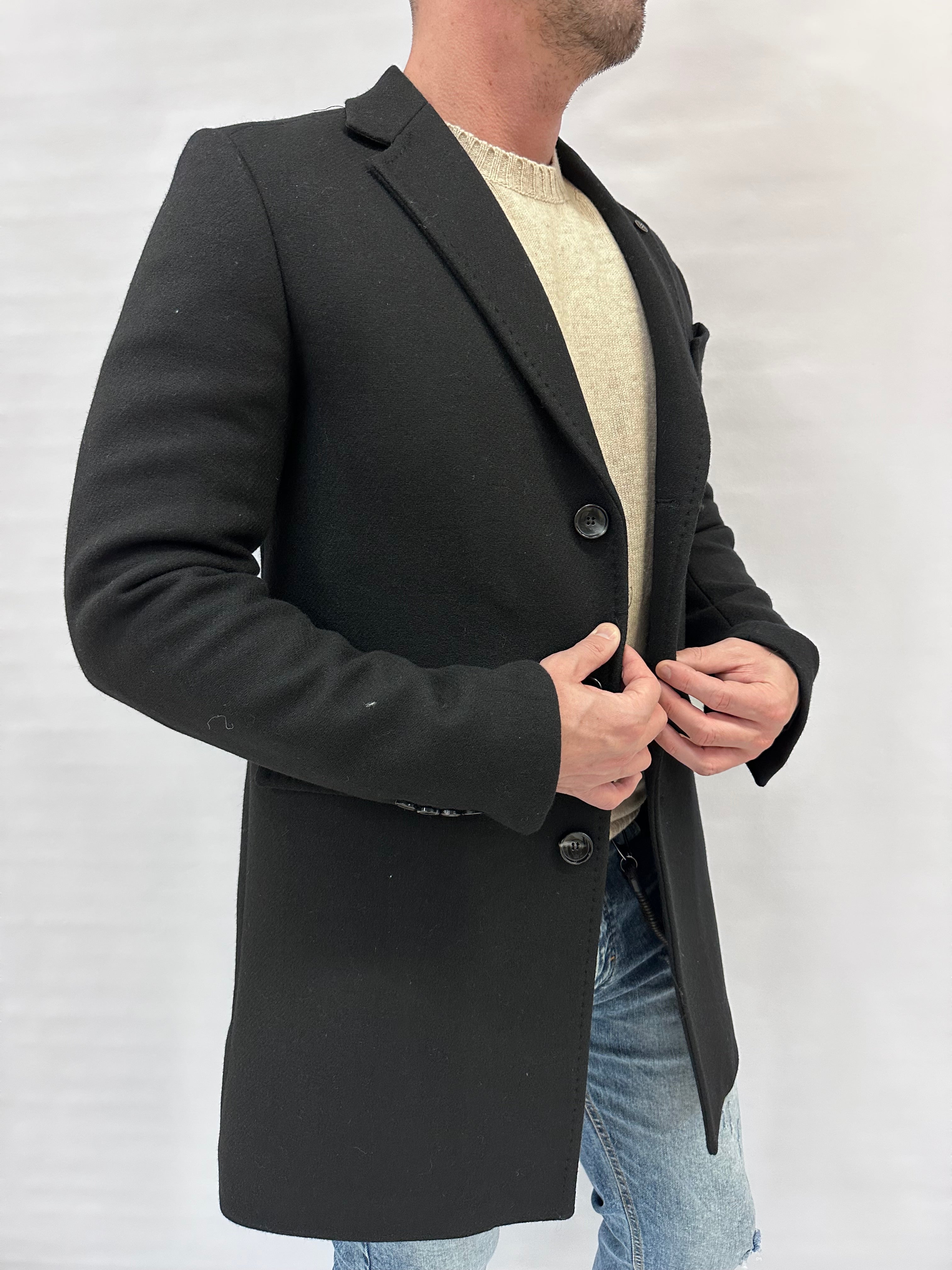 Cappotto XAGON MAN monopetto in lana - Cod: PC62CO