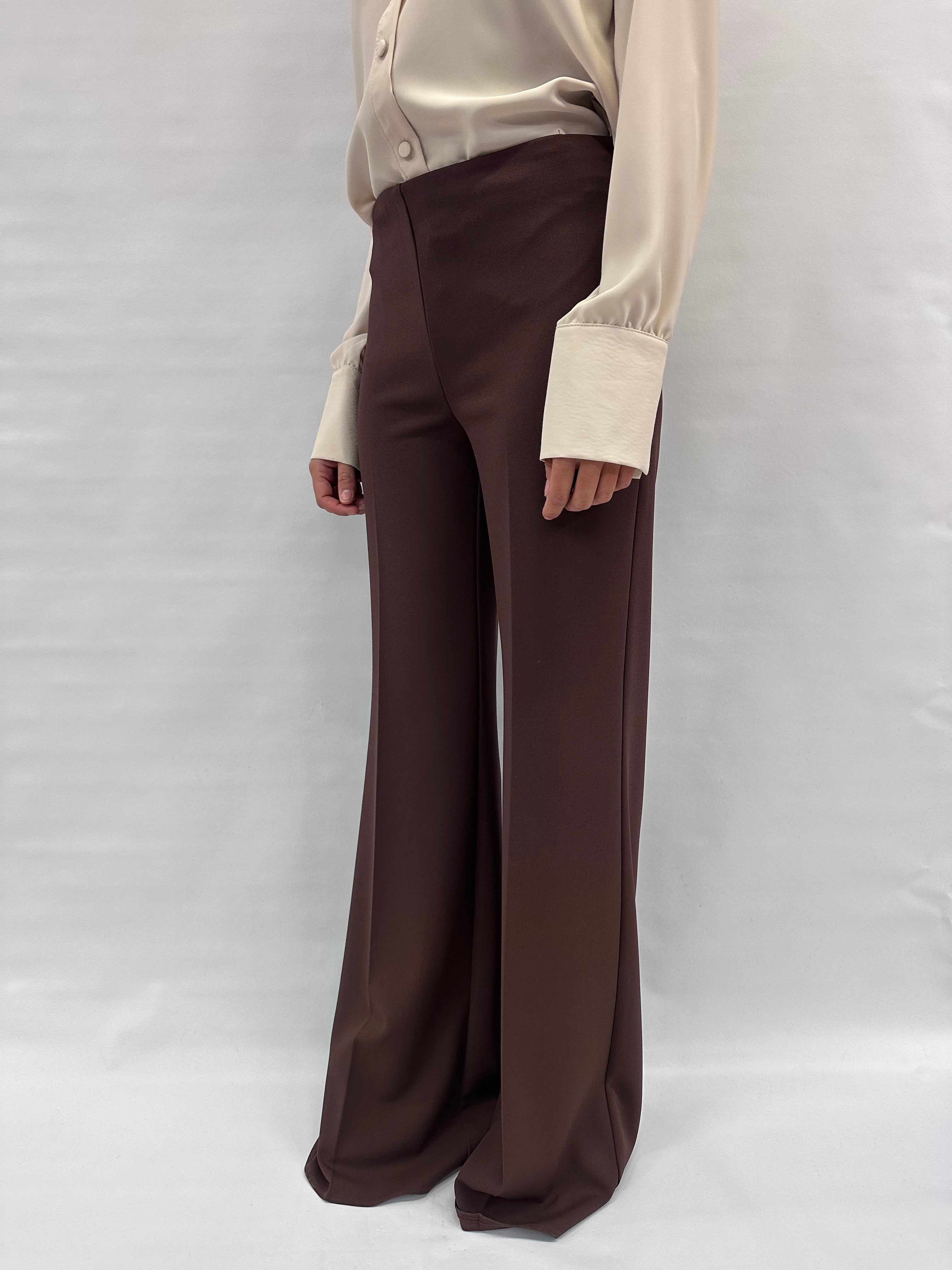 Pantalone RINASCIMENTO in crêpe a palazzo disponibile anche con due giacche in coordinato COD: CFC0125424003