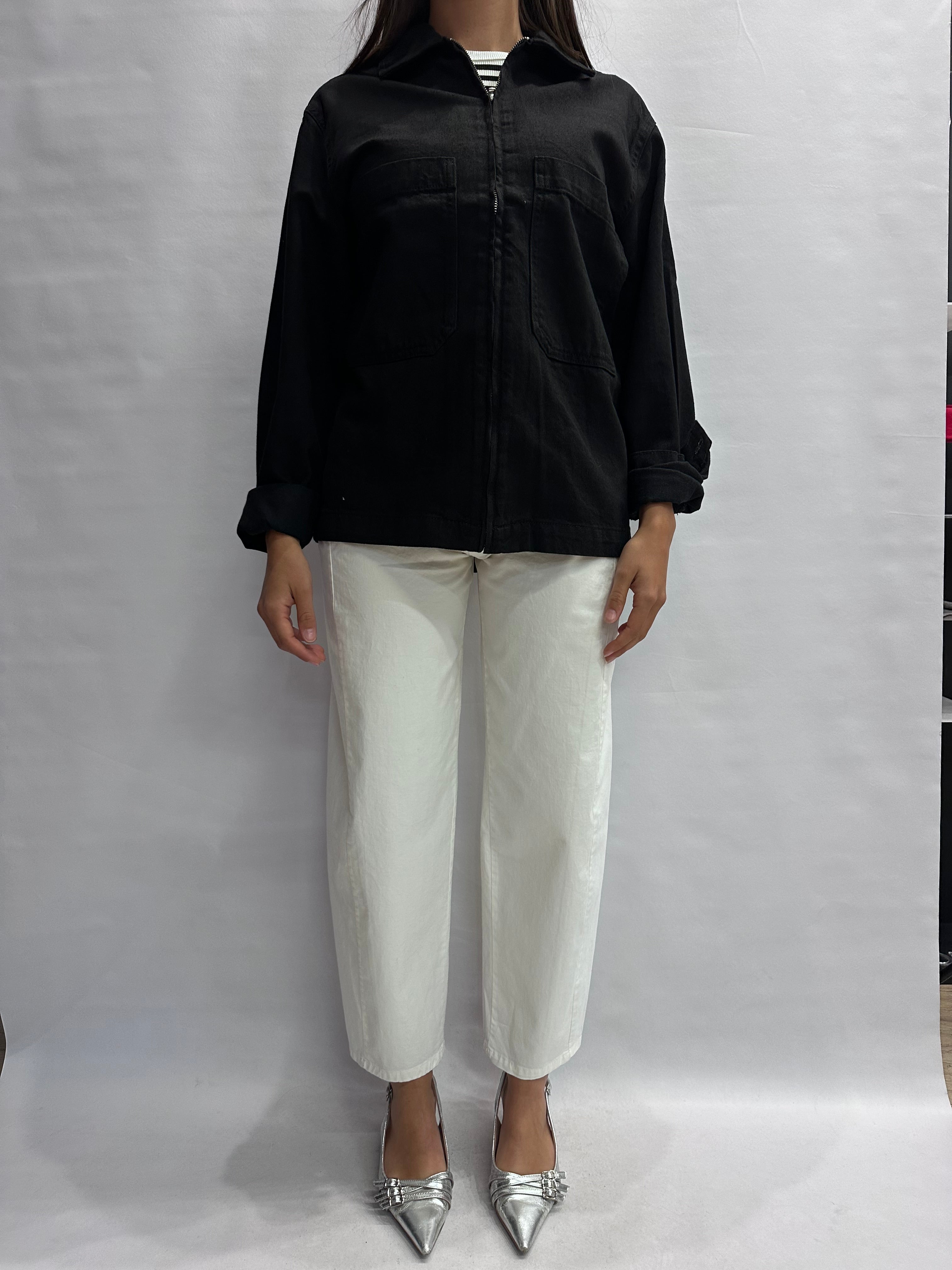 Pantalone TENSIONE IN linea ampia, leggermente arrotondata, fondo largo - COD: PA5533