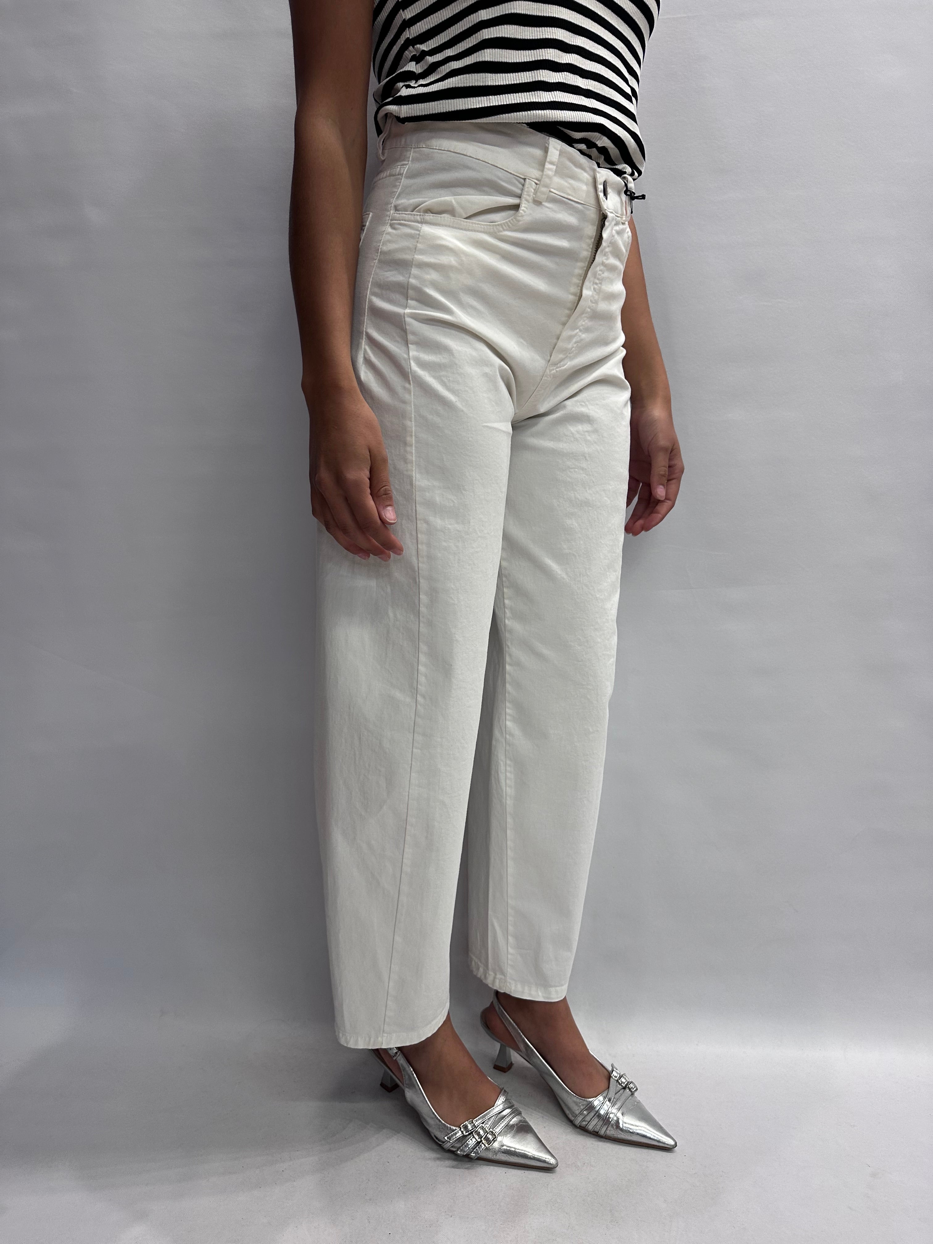 Pantalone TENSIONE IN linea ampia, leggermente arrotondata, fondo largo - COD: PA5533