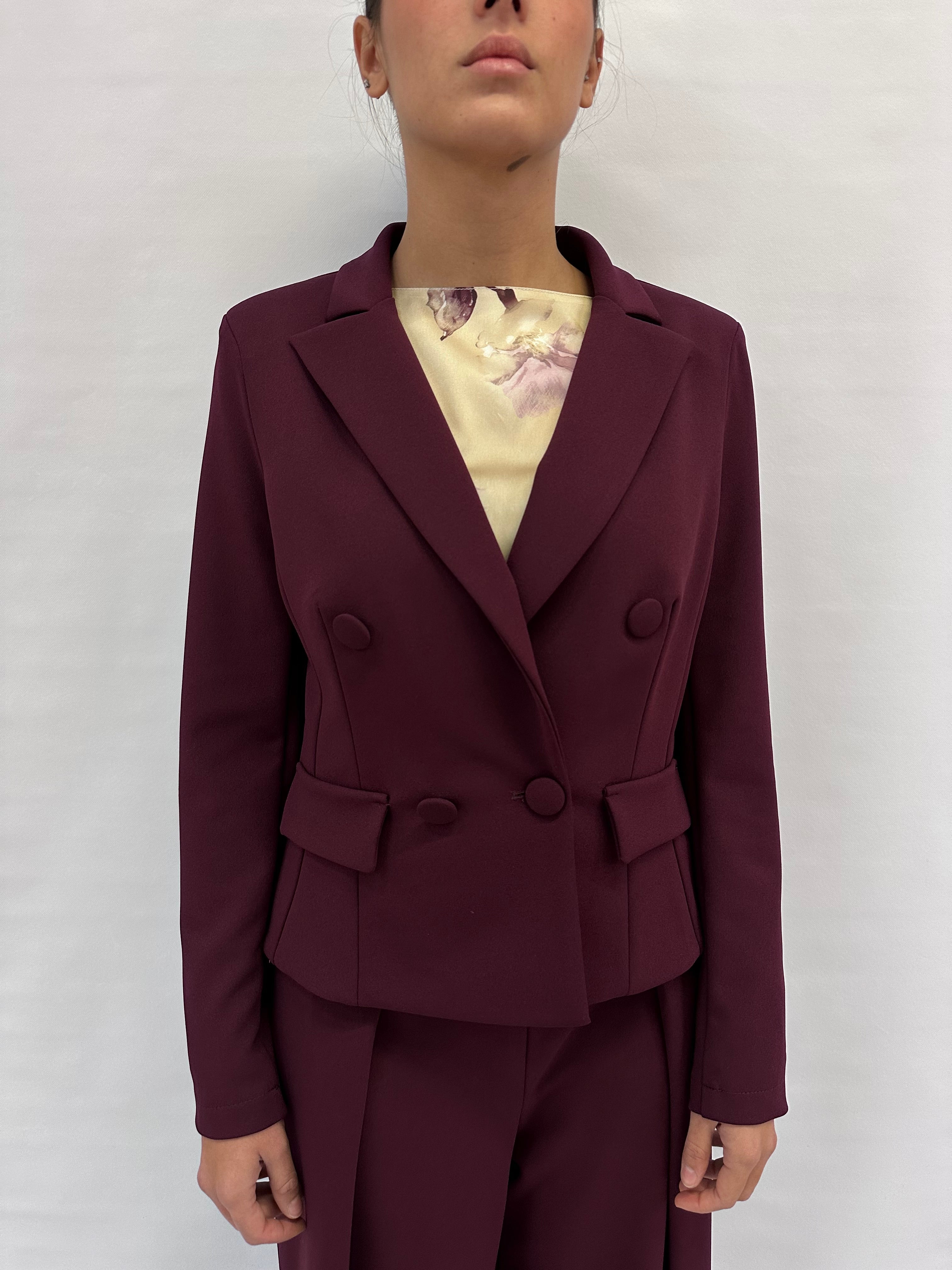 Giacca RINASCIMENTO corta in crêpe disponibile con due pantaloni in coordinato - COD: CFC0125325003