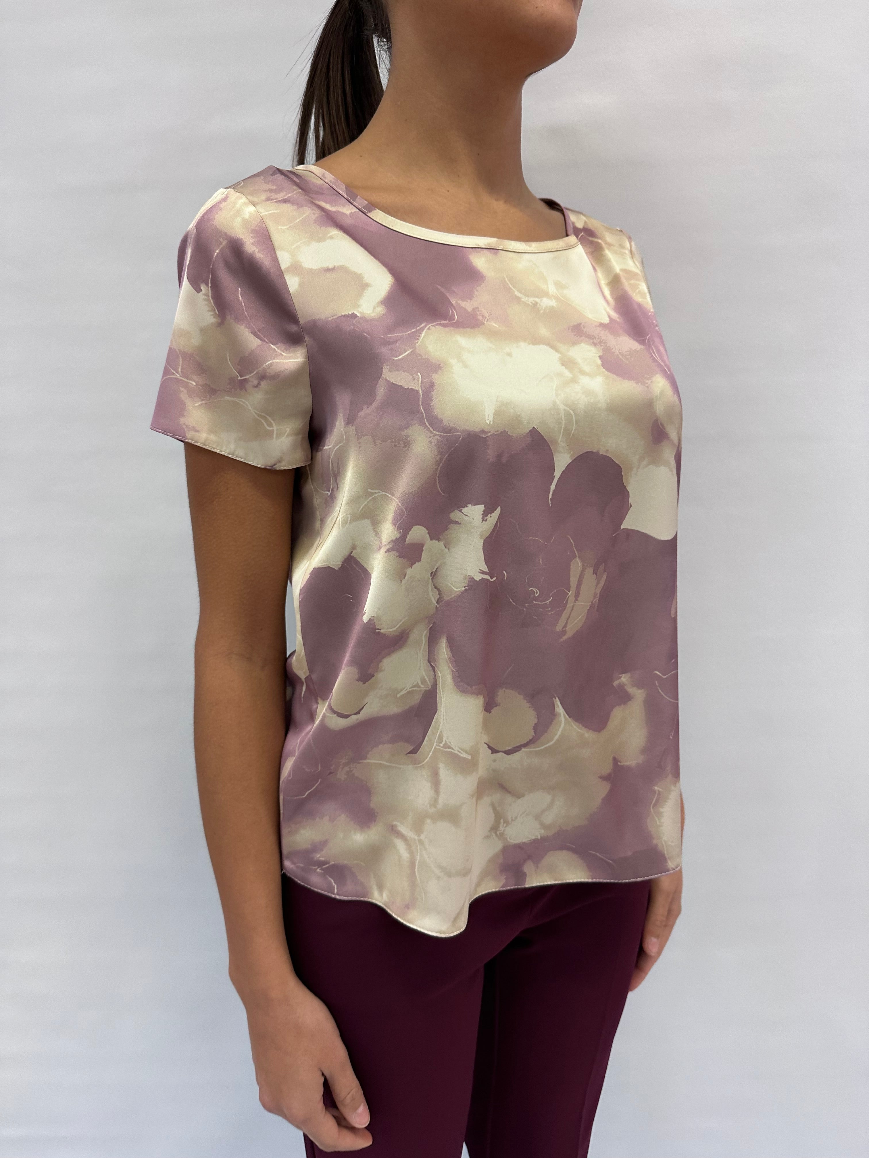 Camicia RINASCIMENTO manica corta trama floreale - Cod: CFC01252484003