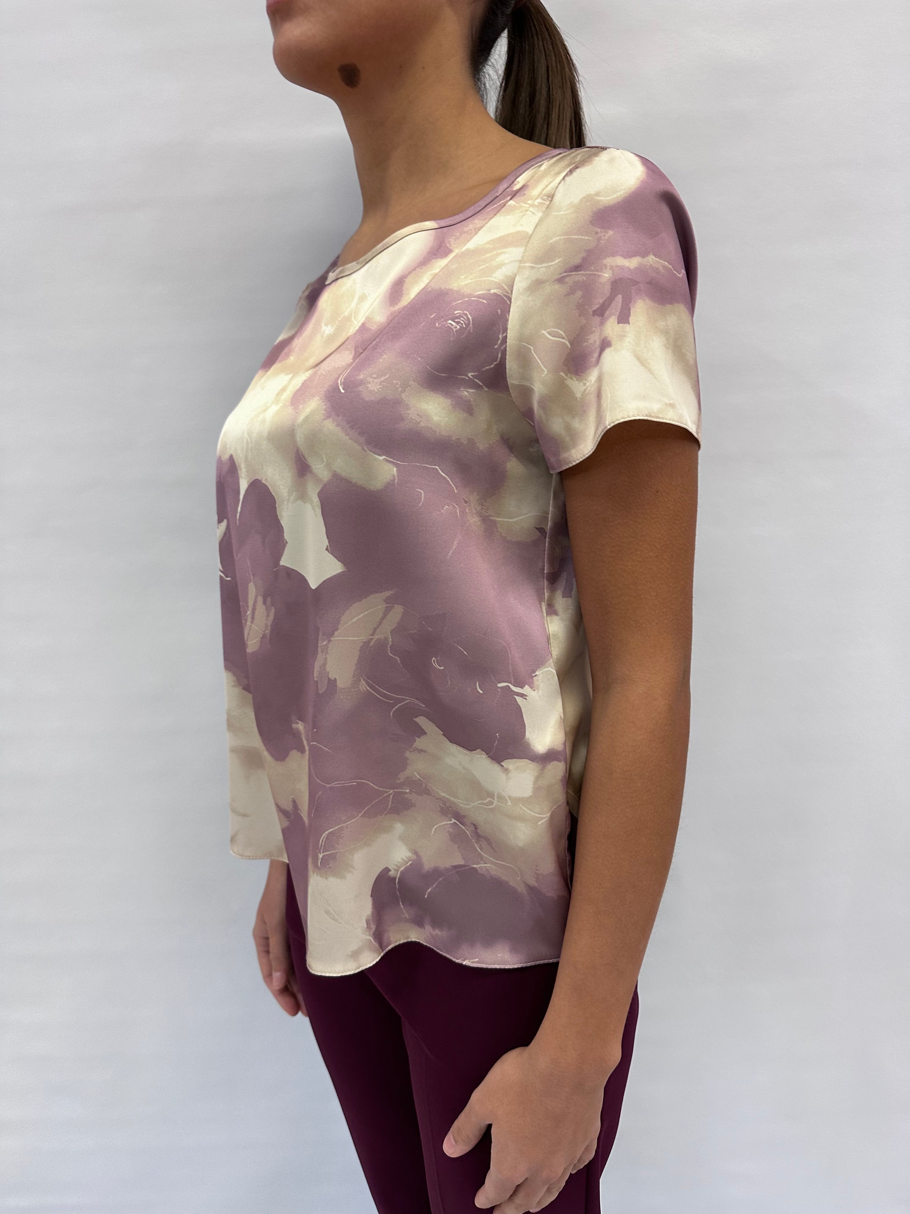 Camicia RINASCIMENTO manica corta trama floreale - Cod: CFC01252484003