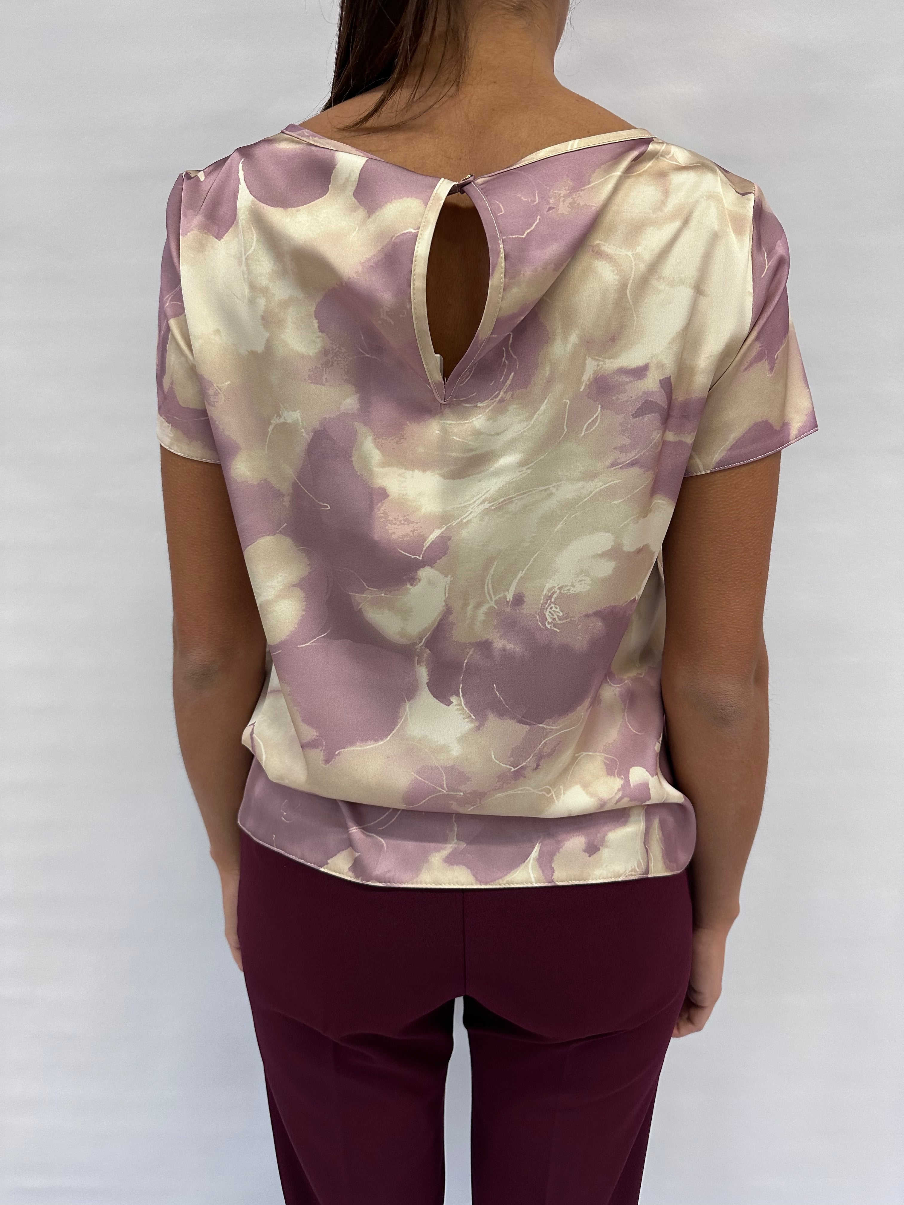 Camicia RINASCIMENTO manica corta trama floreale - Cod: CFC01252484003