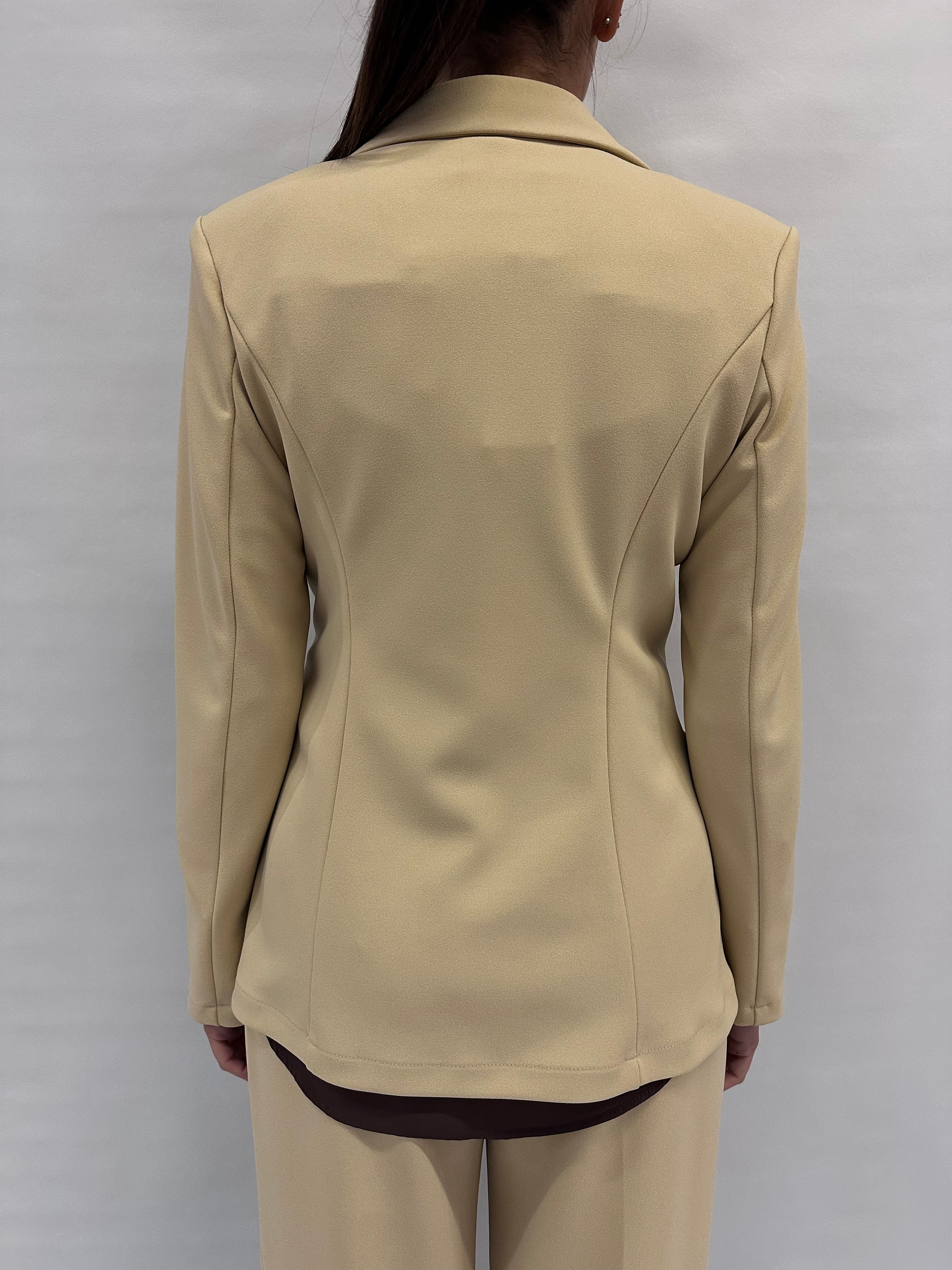 Giacca RINASCIMENTO in crêpe doppiopetto disponibile con pantalone coordinato - COD: CFC0125418003