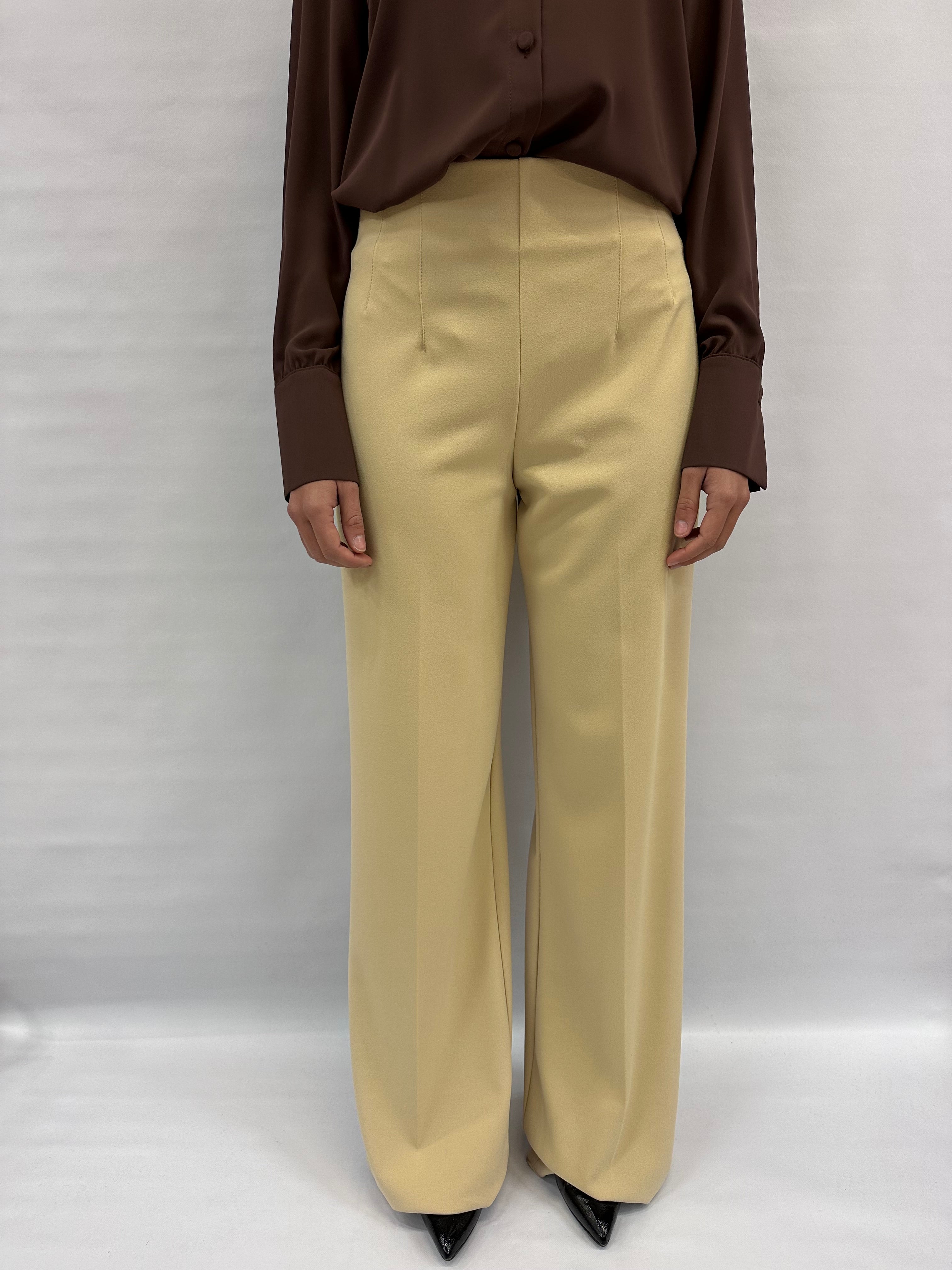 Pantalone RINASCIMENTO in crêpe a palazzo con pences disponibile anche con giacca in coordinato COD: CFC0125437003