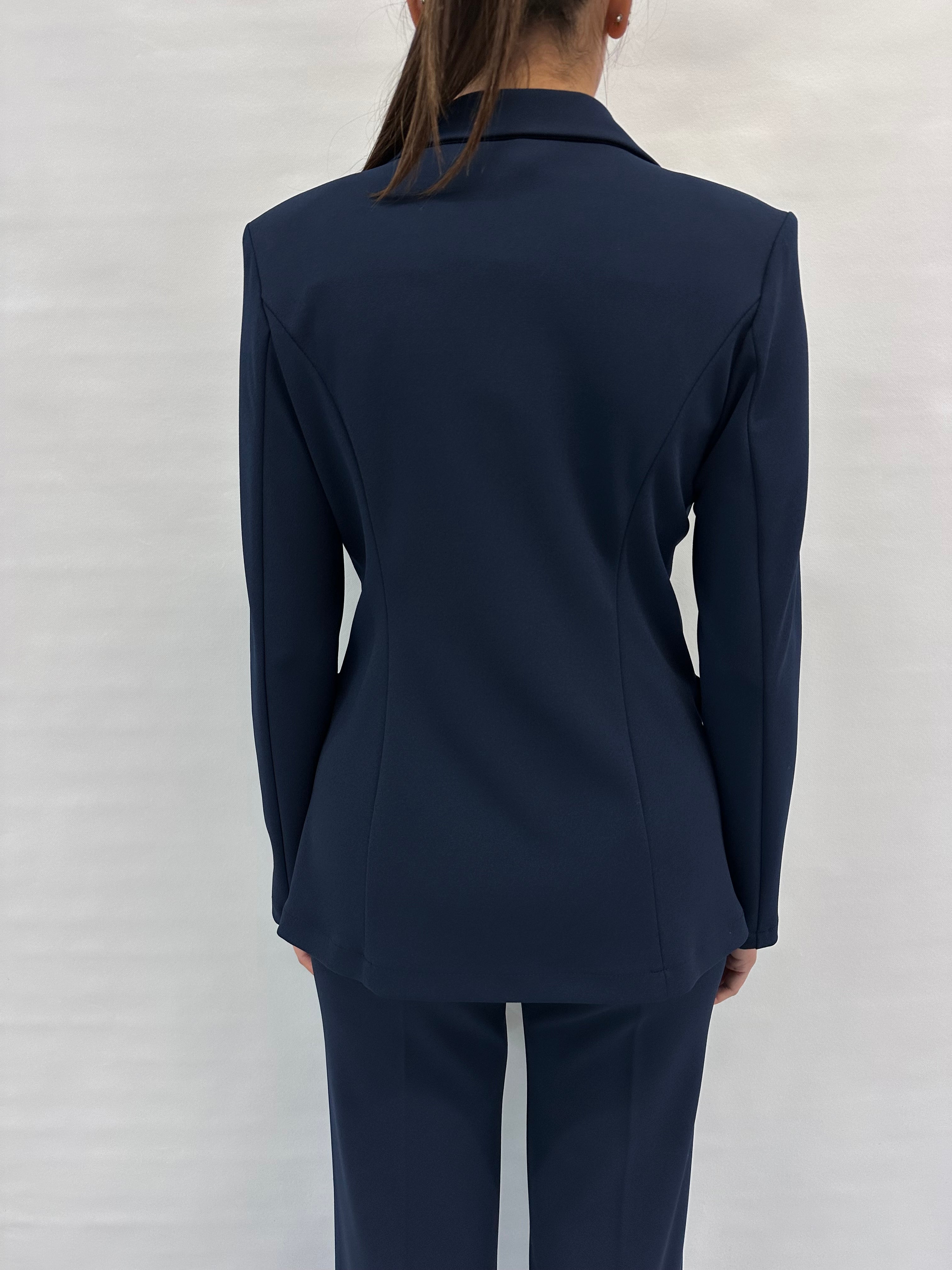 Giacca RINASCIMENTO in crêpe doppiopetto disponibile con pantalone coordinato - COD: CFC0125418003