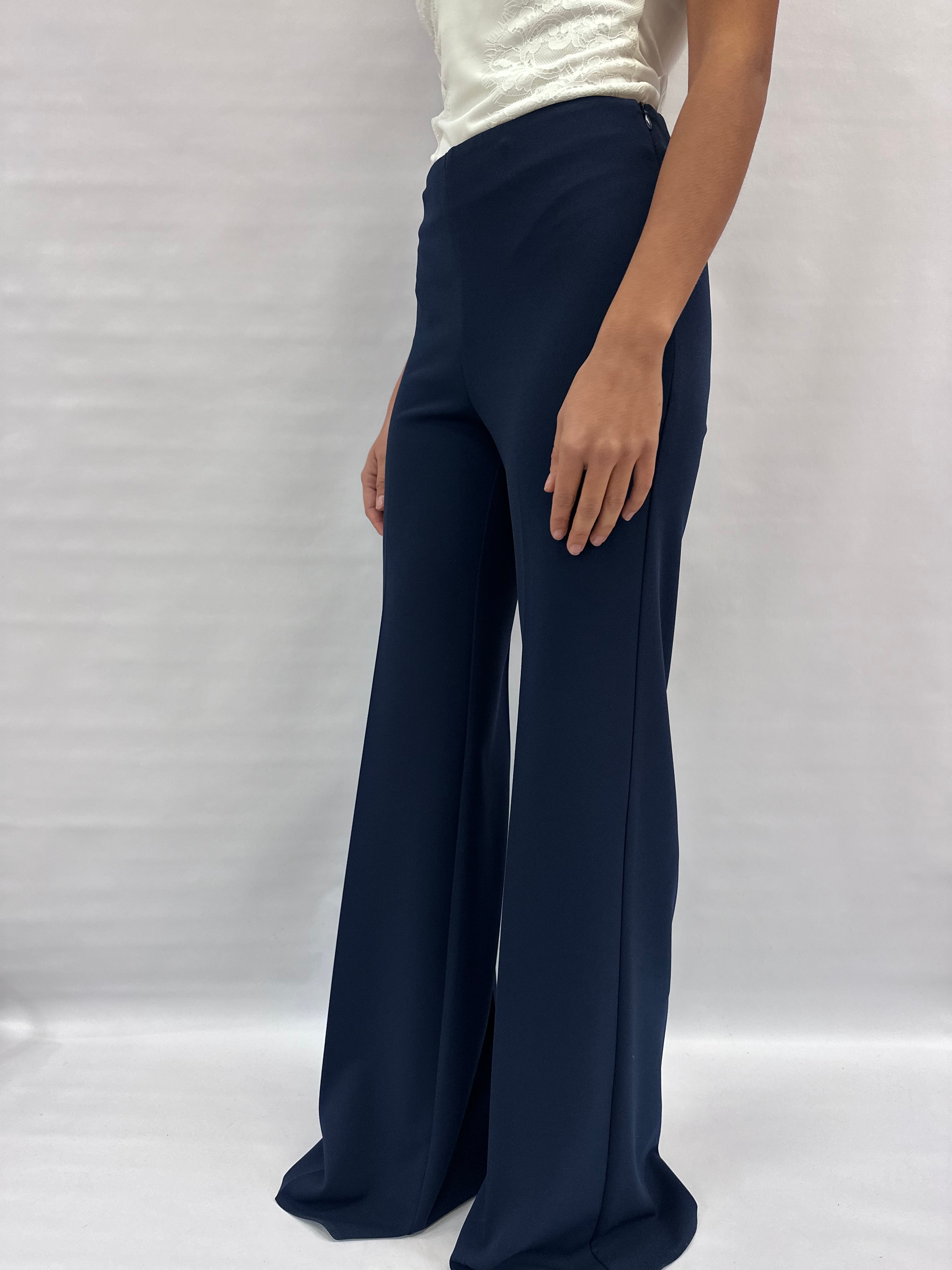 Pantalone RINASCIMENTO in crêpe a palazzo disponibile anche con giacca in coordinato COD: CFC0125424003