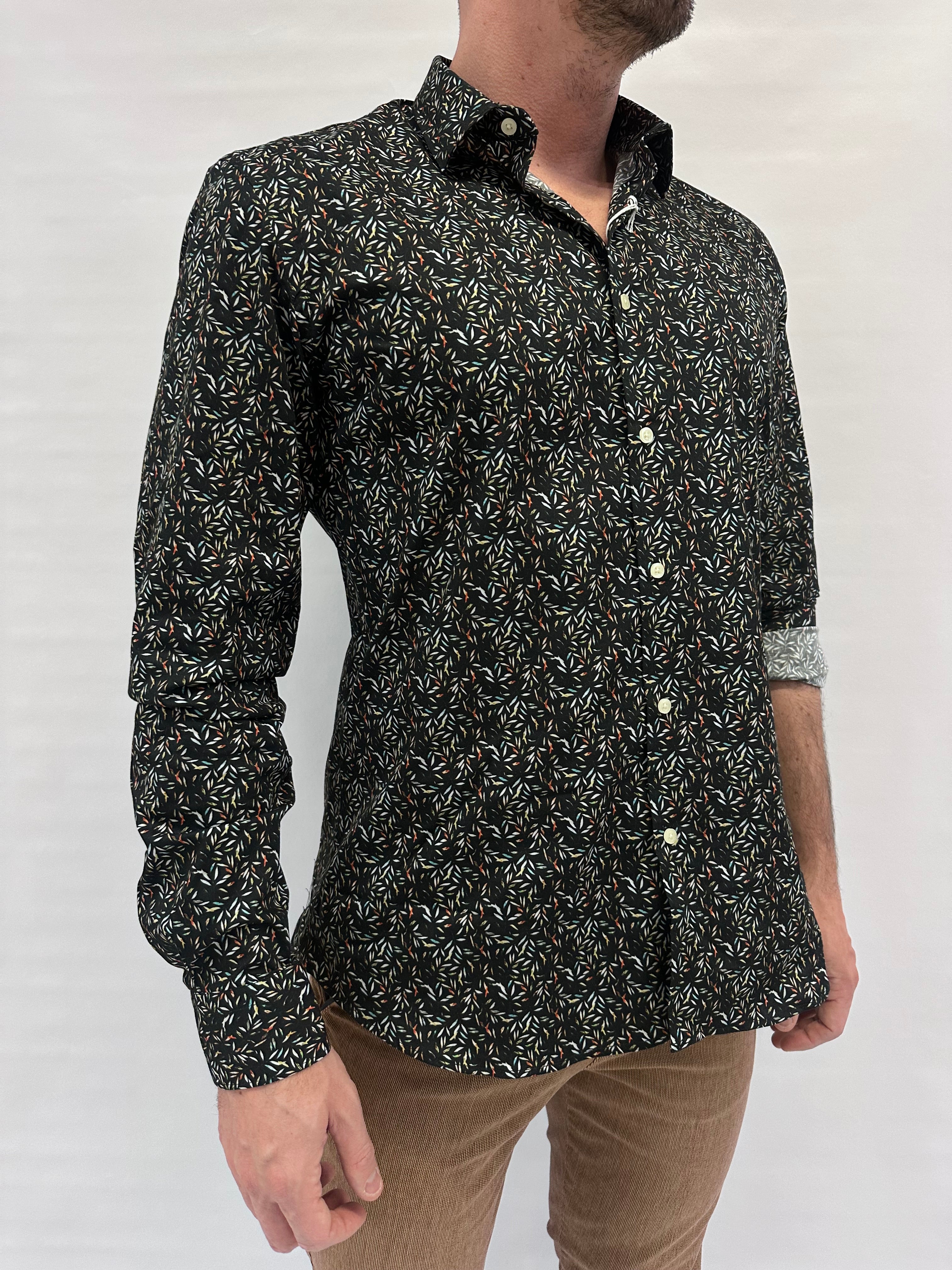 Camicia XAGON MAN trama foglioline - Cod: 24309030