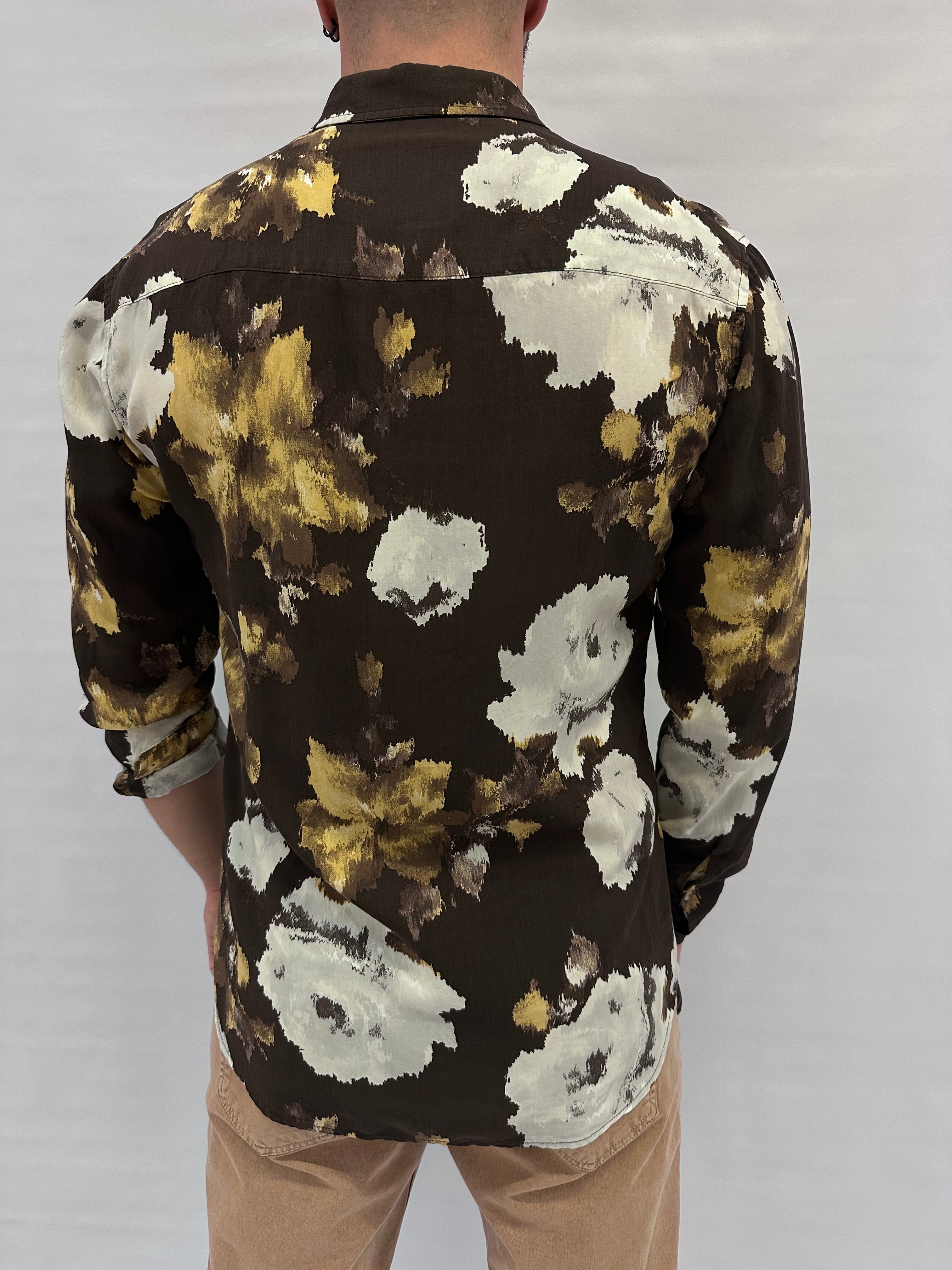 Camicia BERNA in viscosa trama a fiori - Cod: 24309030