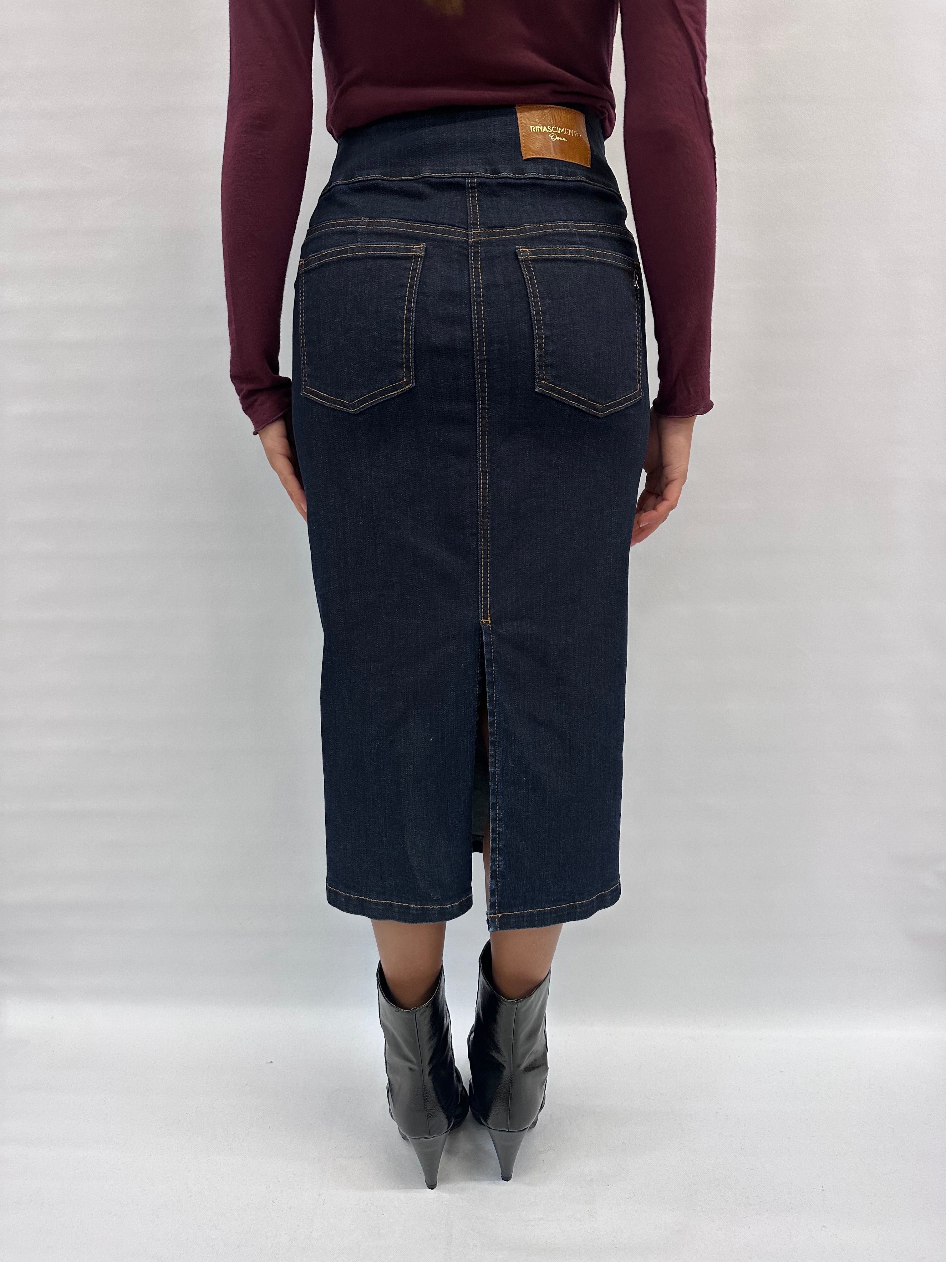 Gonna RINASCIMENTO lunga in Jeans disponibile anche con giubbino in coordinato - Cod: CFC0124971003