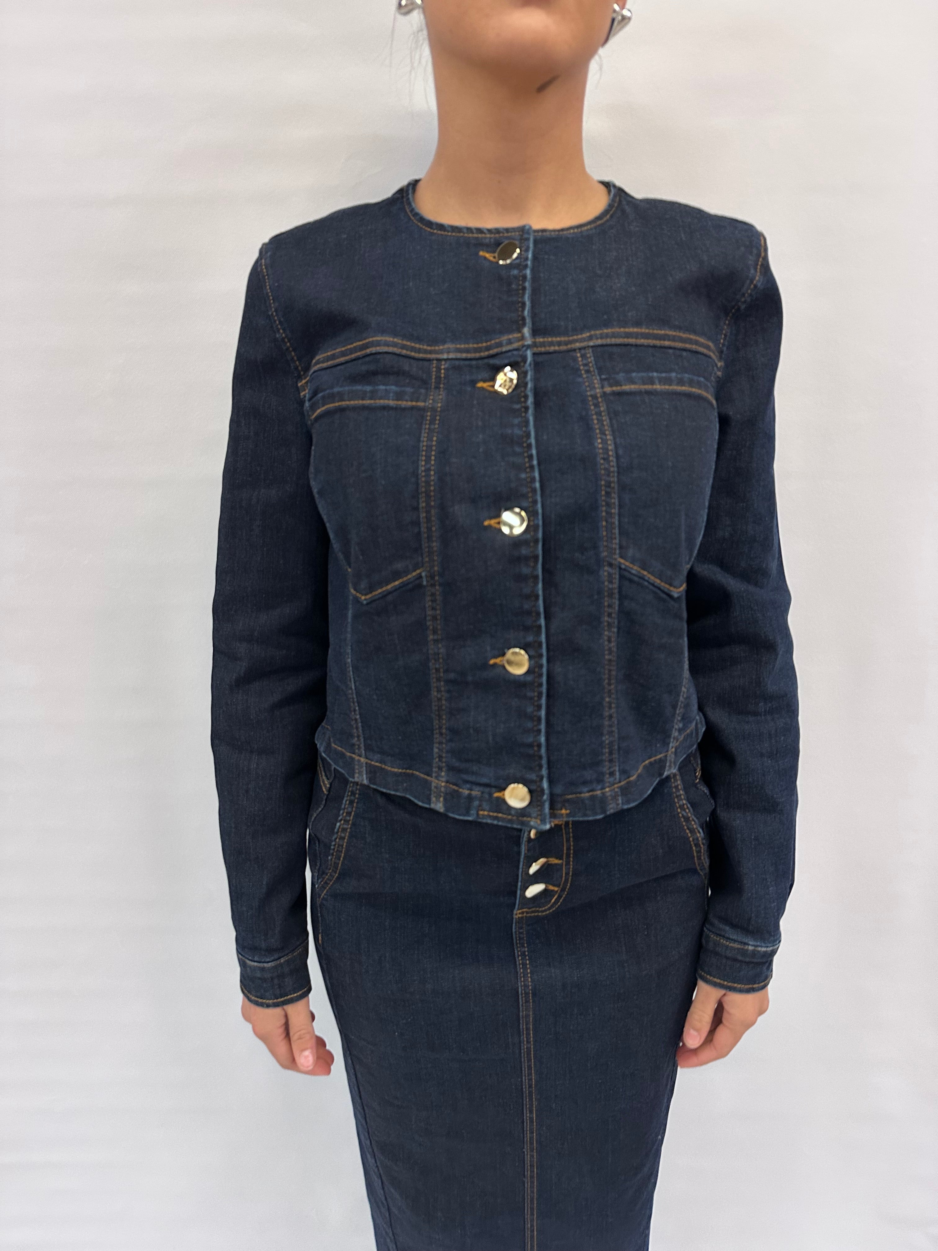 Giubbino RINASCIMENTO in Jeans disponibile anche con gonna in coordinato - COD: CFC124962003