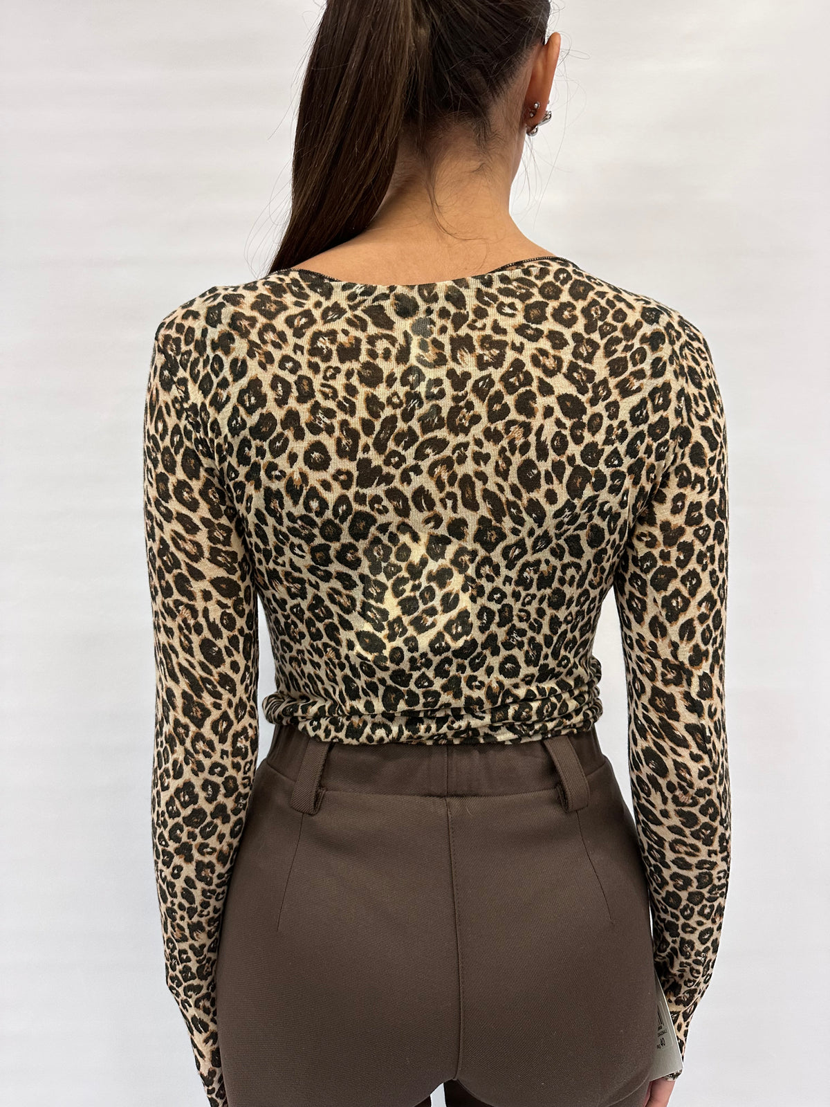 Maglia TENSIONE IN maculata in viscosa con Cashmere , COD: 100SMAI26