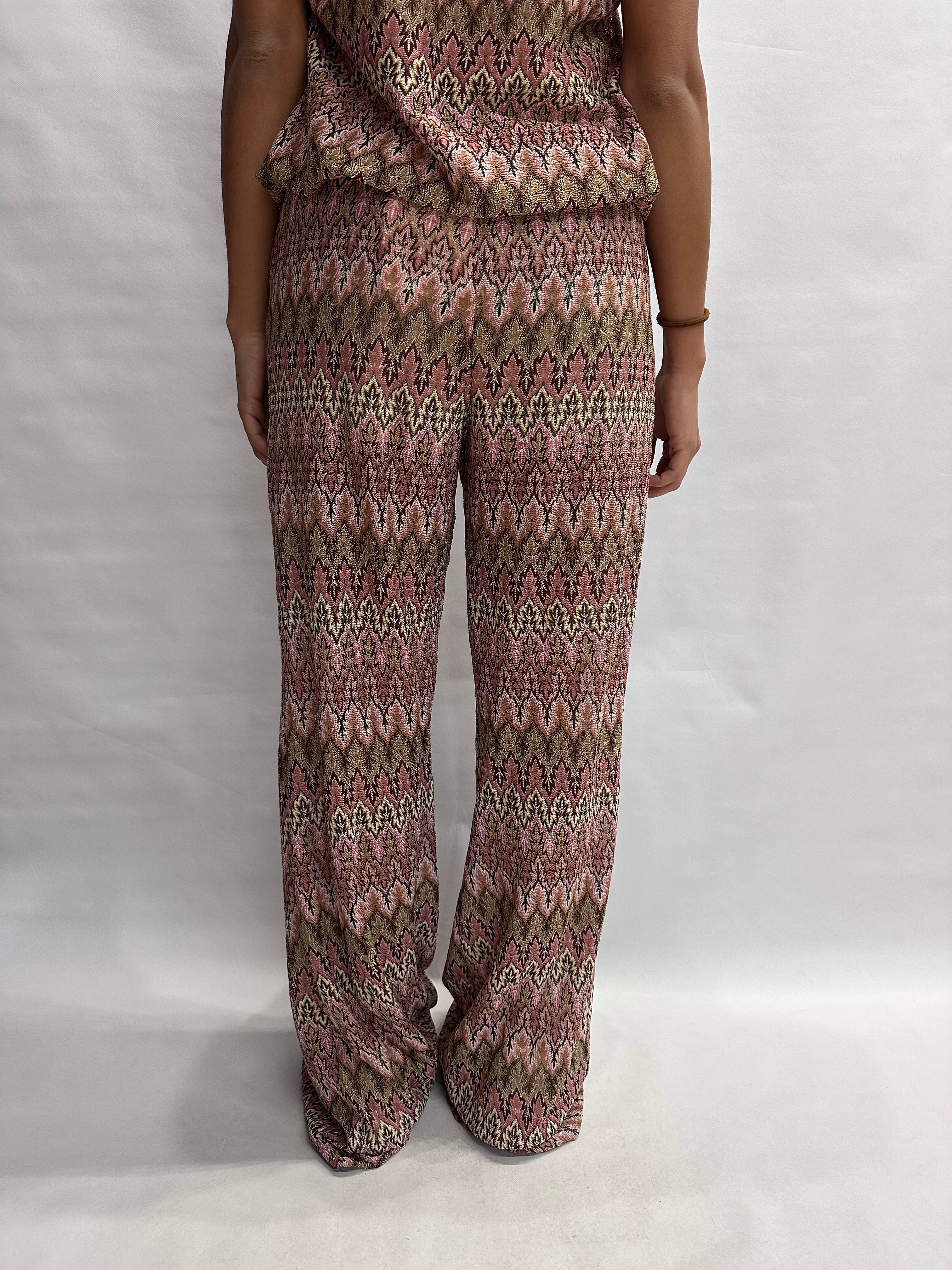 Coordinato TENSIONE IN in trama missoni nei colori del Rosa, COD: VS1476 e VS1475