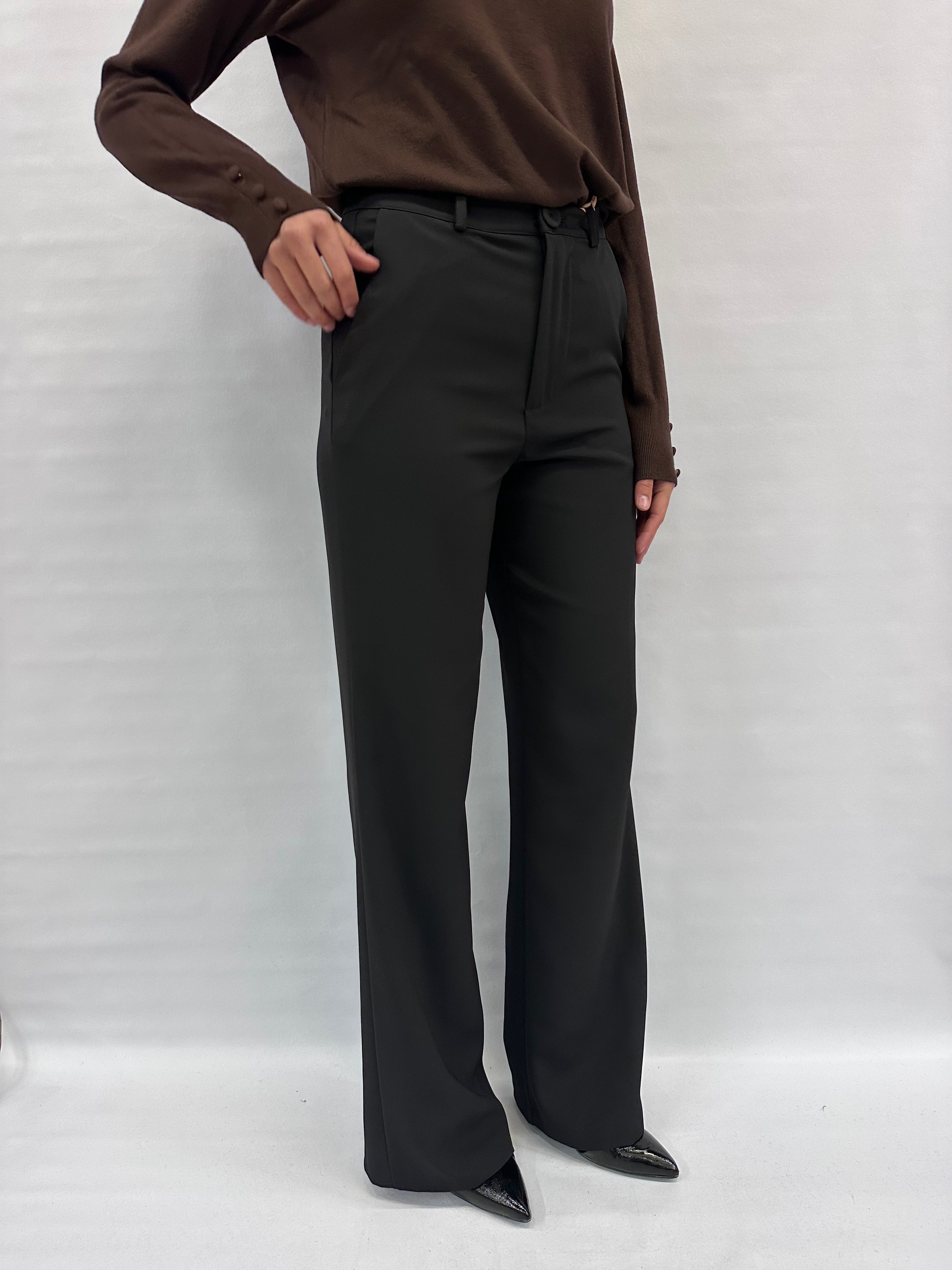 Pantalone RINASCIMENTO intessuto fluido a palazzo COD: CFC012499003