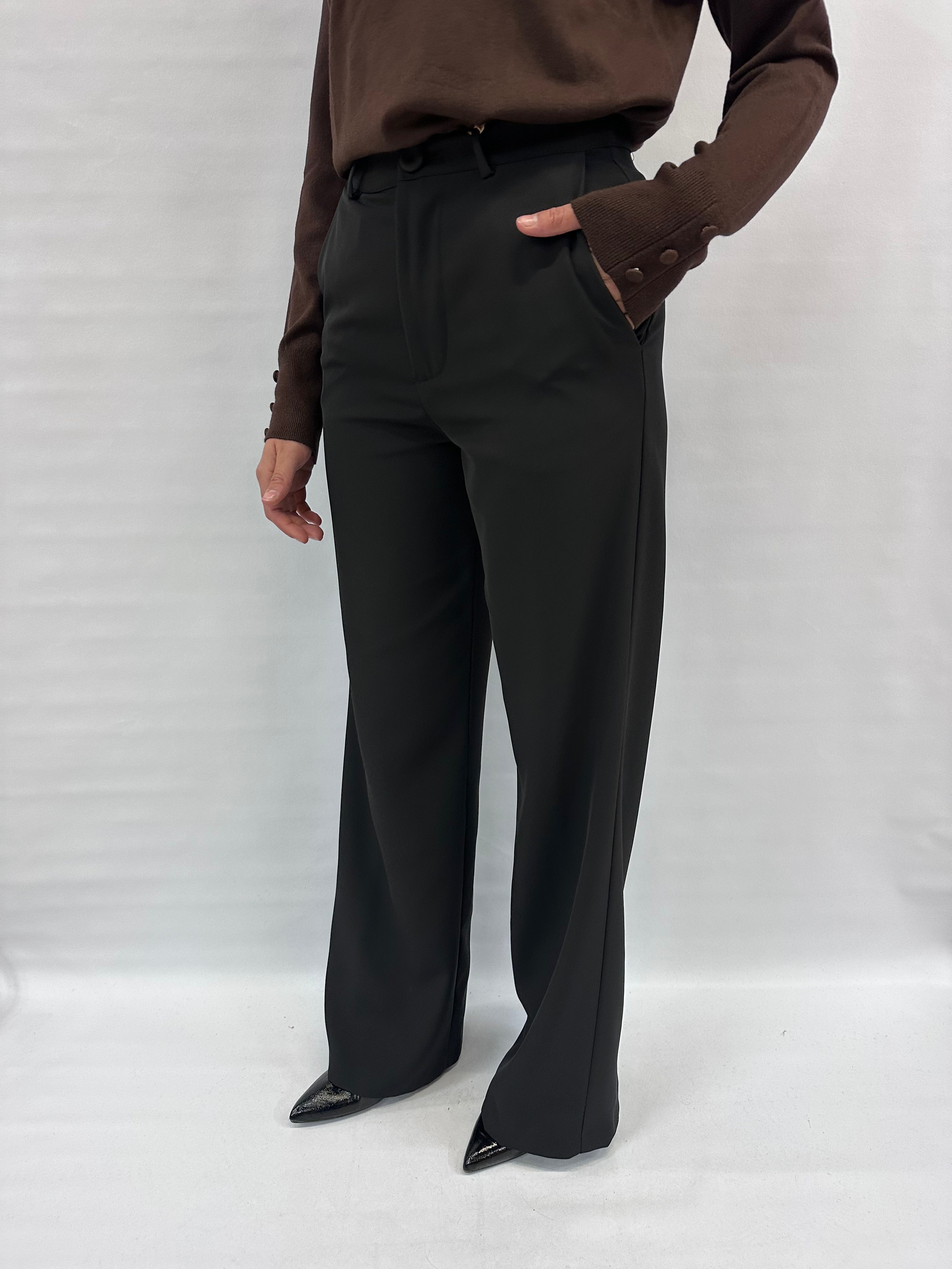 Pantalone RINASCIMENTO intessuto fluido a palazzo COD: CFC012499003