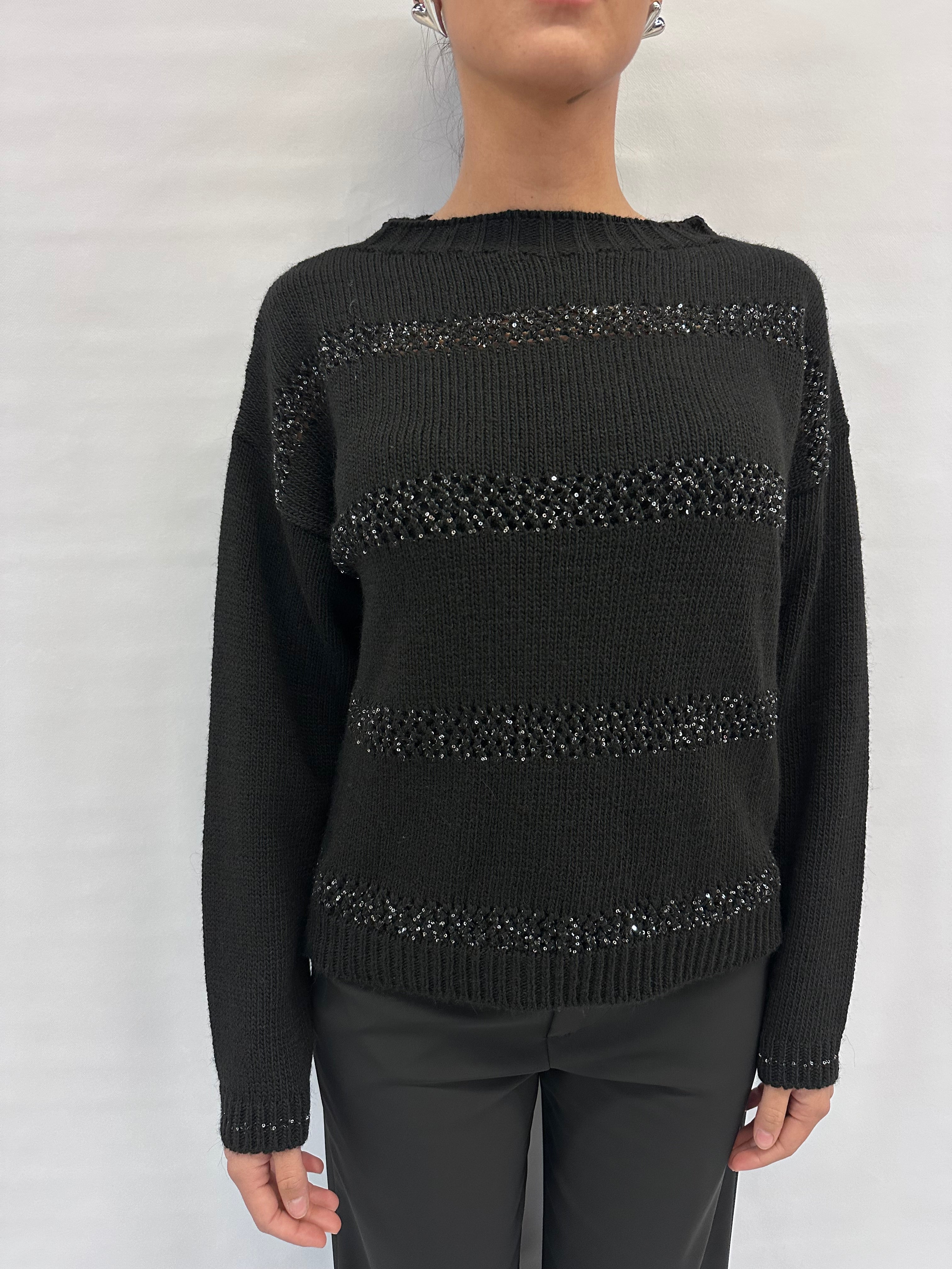 Maglione RINASCIMENTO traforato con punto luce , COD: CFM0011951003