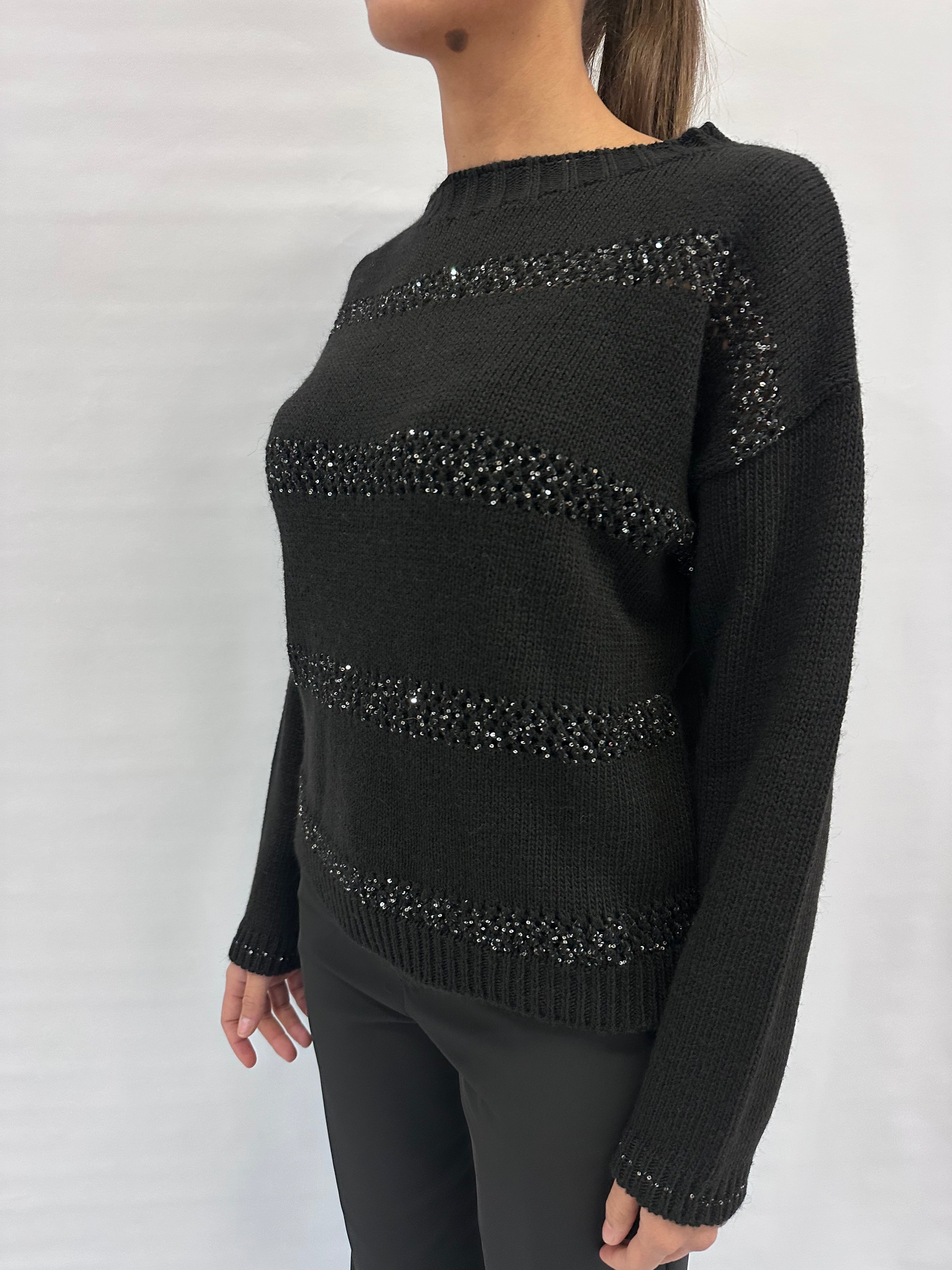 Maglione RINASCIMENTO traforato con punto luce , COD: CFM0011951003