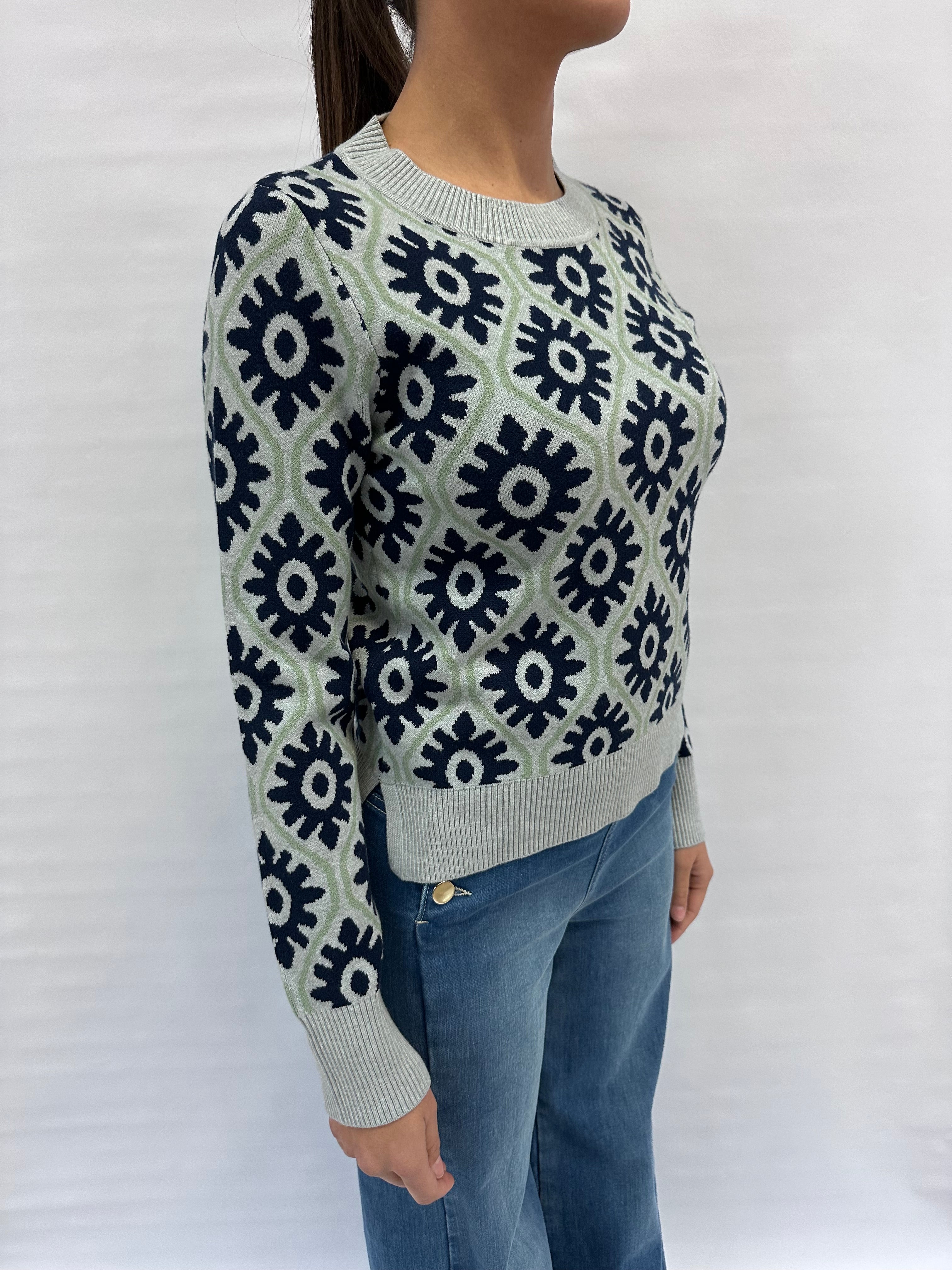 Maglione BLUEJOINT con trama optical , COD: 255W6220