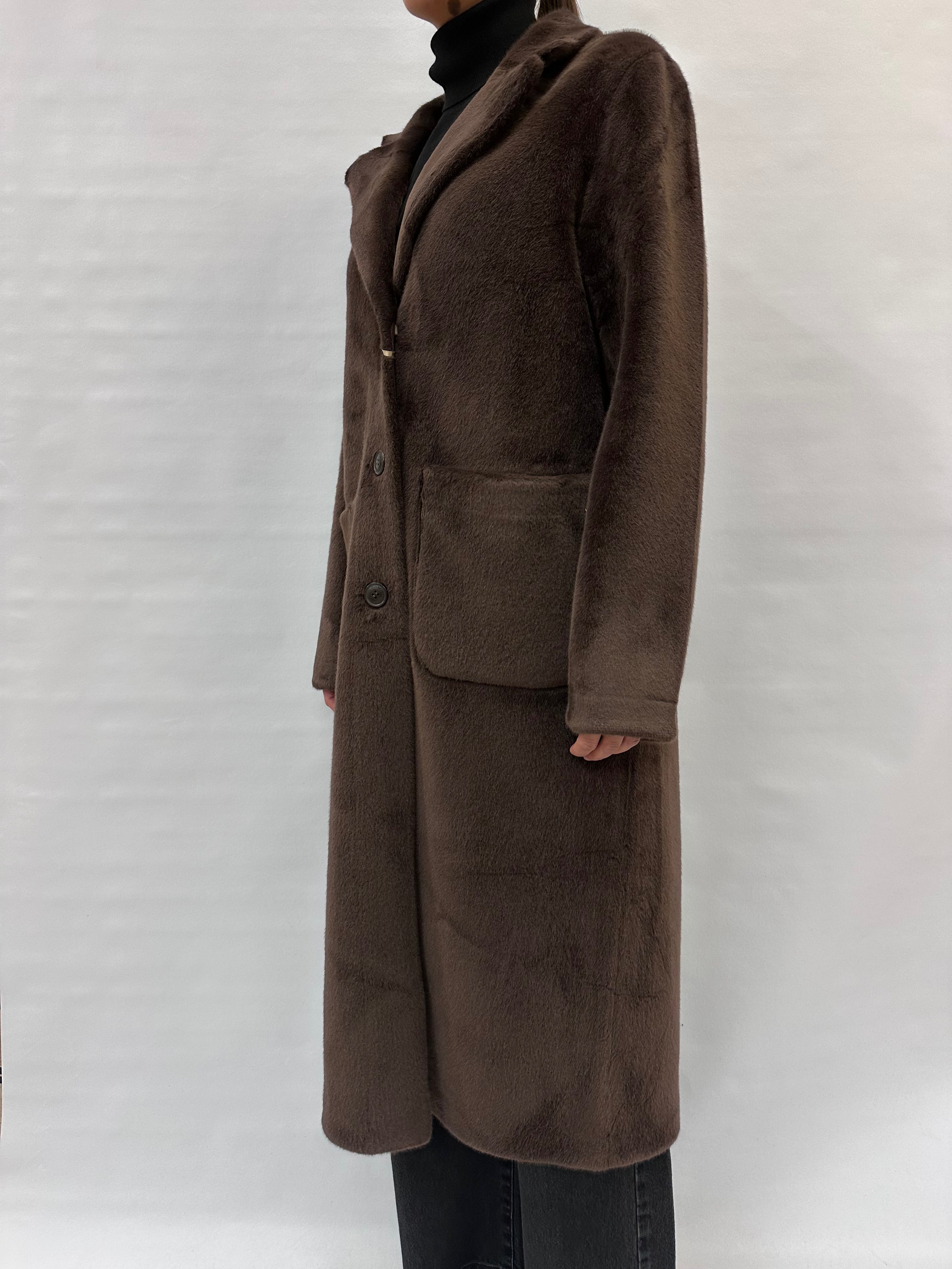 Cappotto RINASCIMENTO lungo effetto peluche REVERSIBILE - COD: CFC0122205003